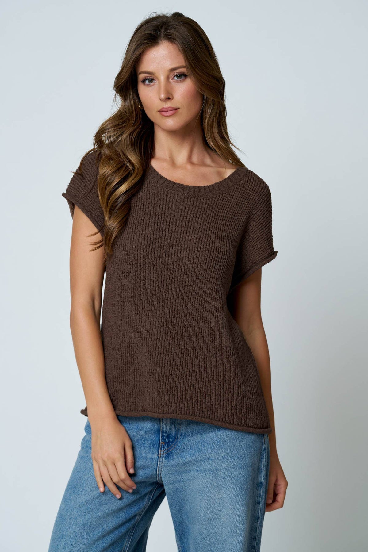 RAW SLEEVE RELAXED SWEATER