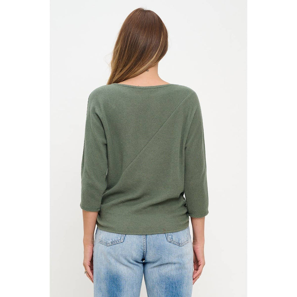 DIAGONAL DOLMAN SWEATSHIRT