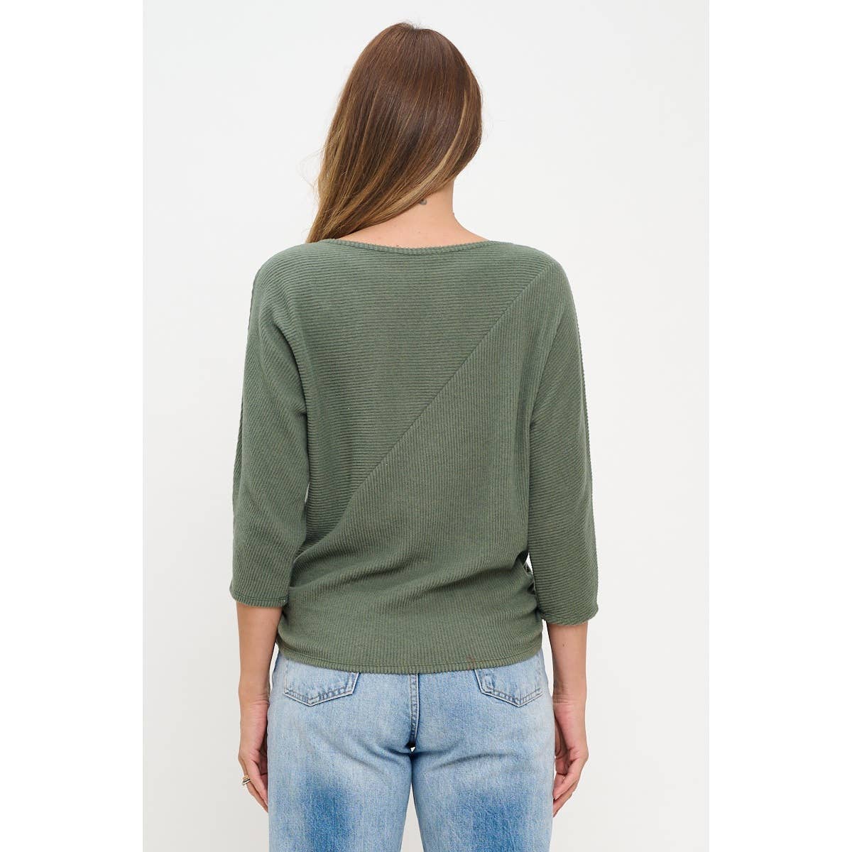 DIAGONAL DOLMAN SWEATSHIRT
