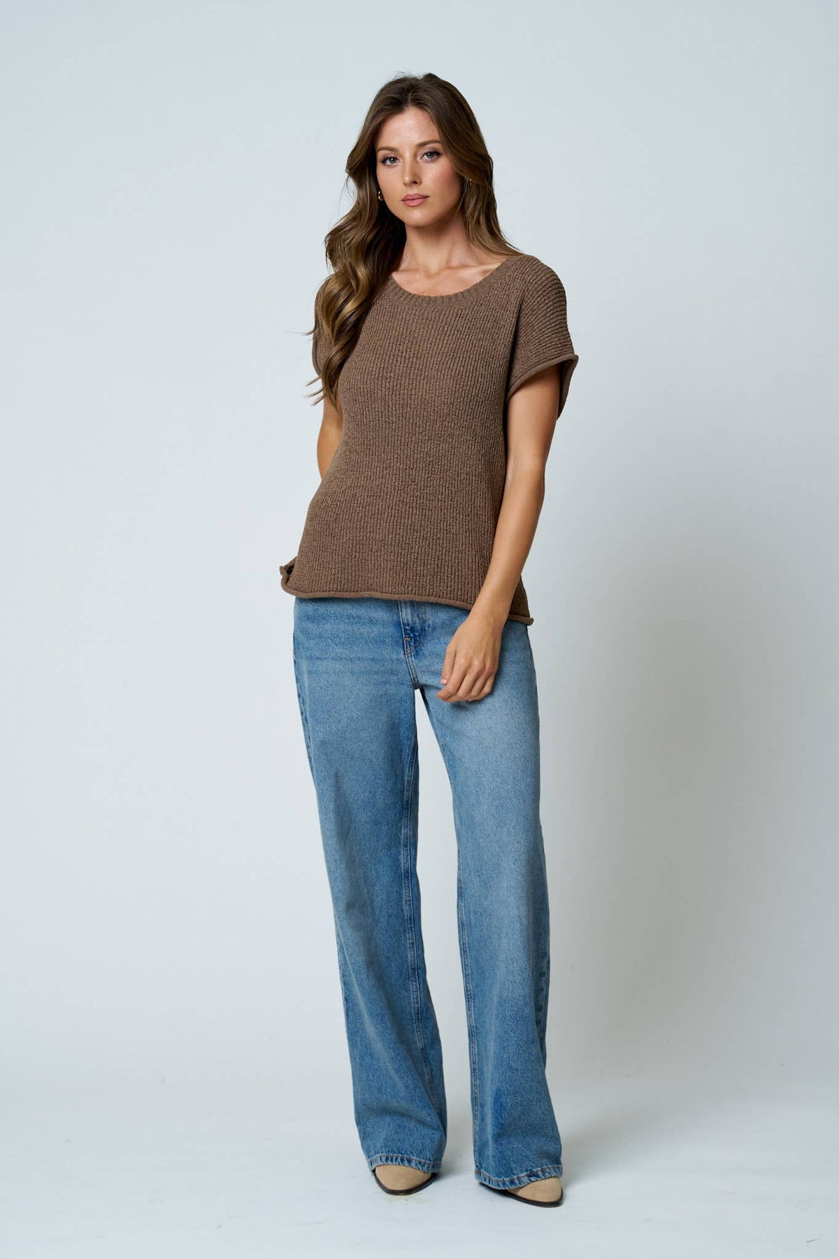 RAW SLEEVE RELAXED SWEATER