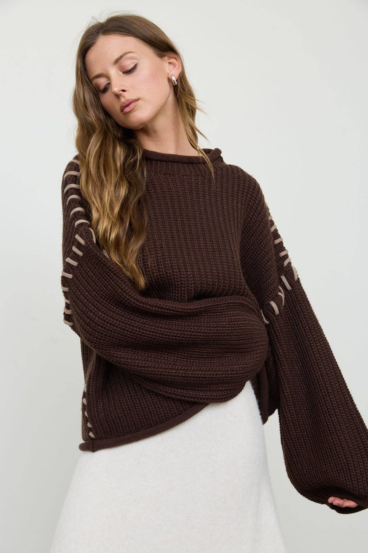 STITCH DETAIL CHUNKY SWEATER