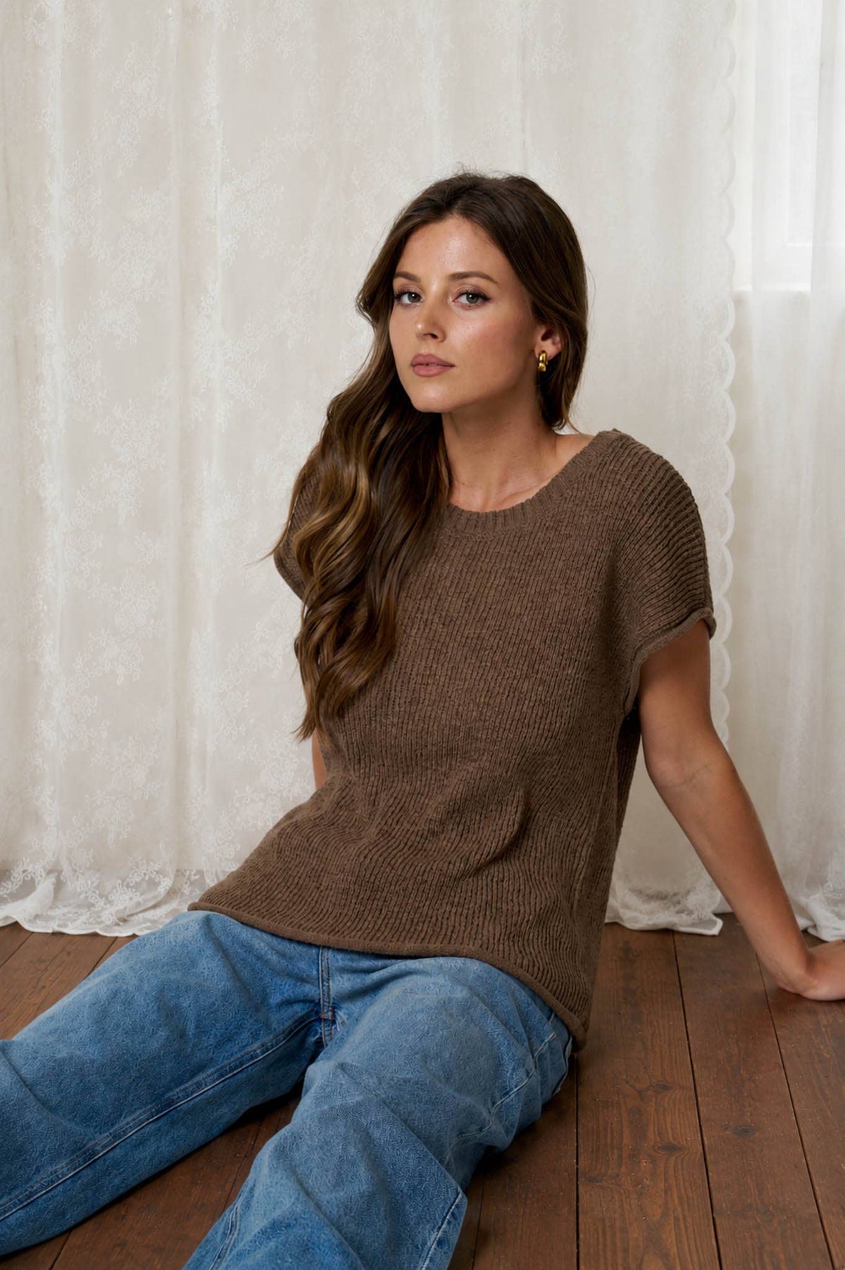 RAW SLEEVE RELAXED SWEATER