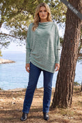 Cowl Neck or Asymmetrical Top Plus