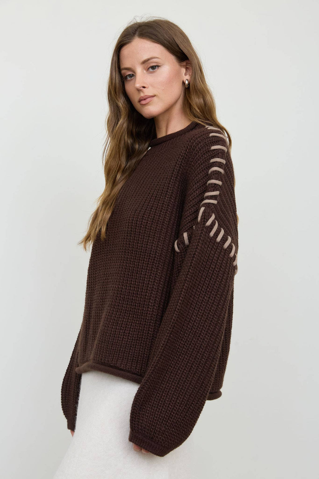 STITCH DETAIL CHUNKY SWEATER