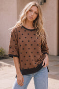 Polka Dot Oversized Top