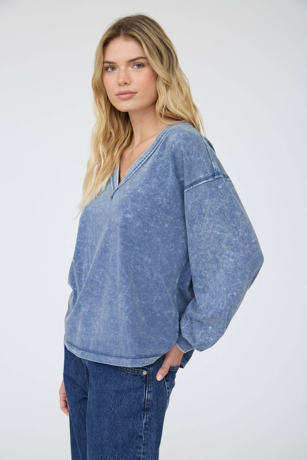 WASHED INVERTED SEAM TOP