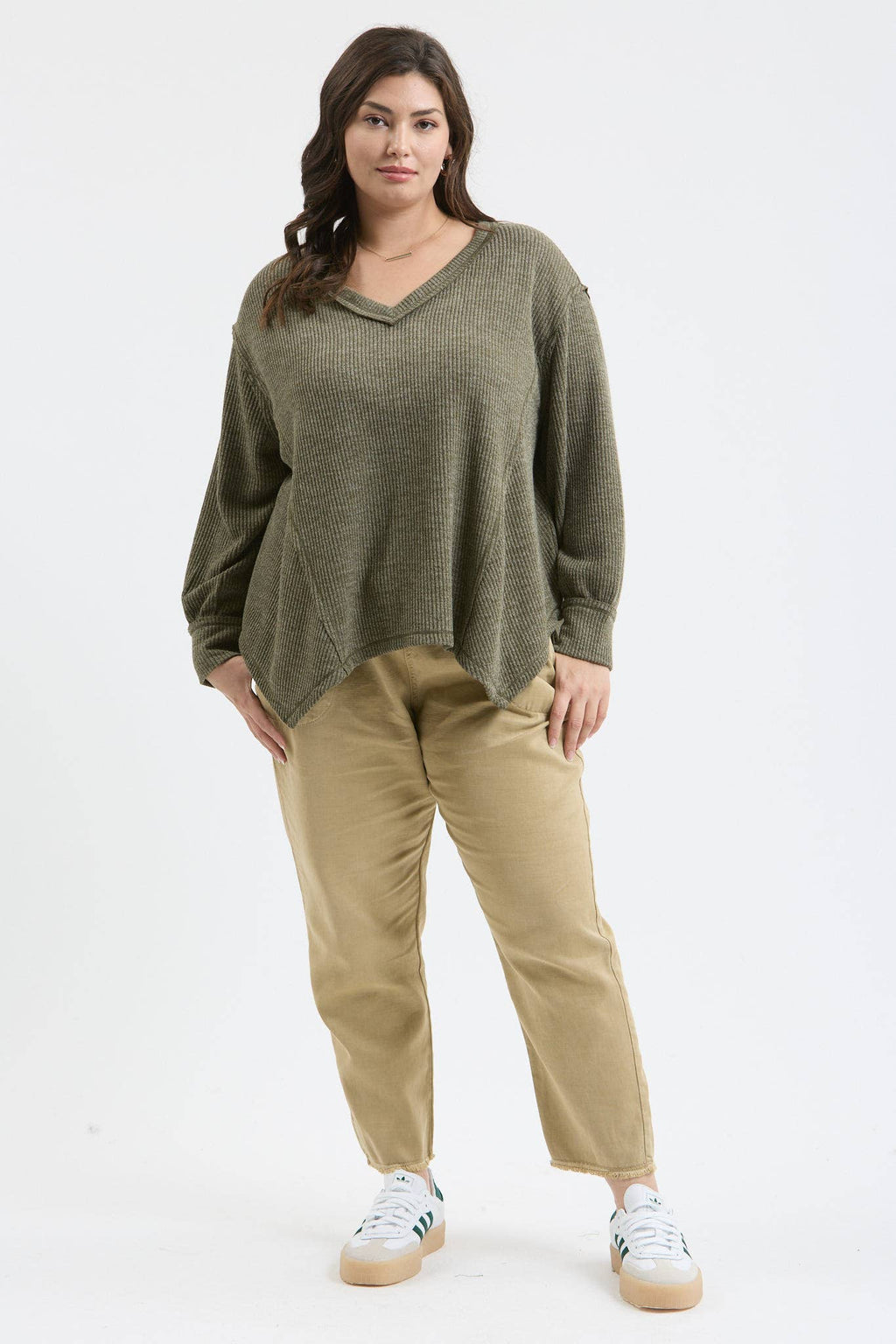 PLUS V NECK ASYMMETRICAL
