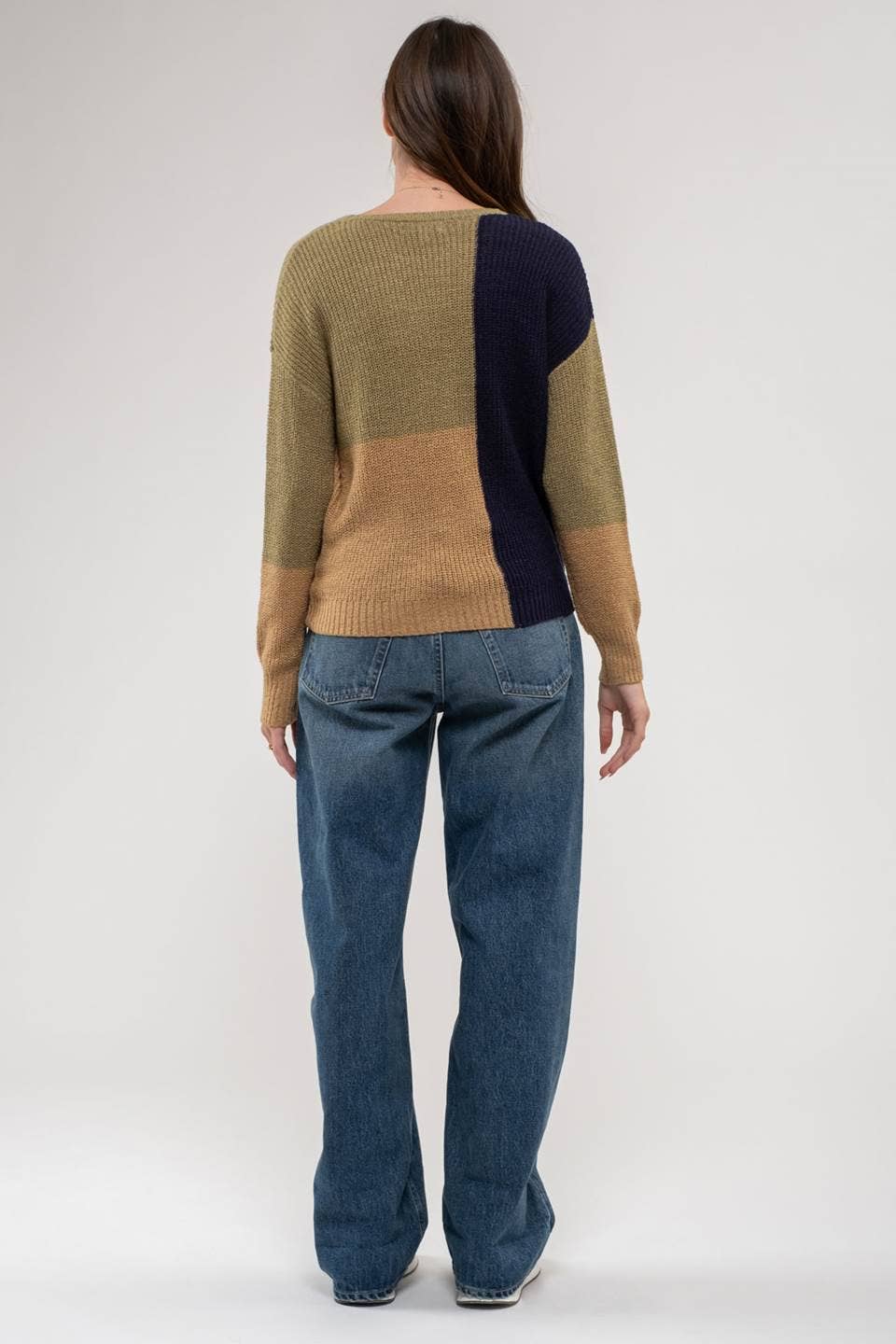 COLORBLOCK KNIT SWEATER