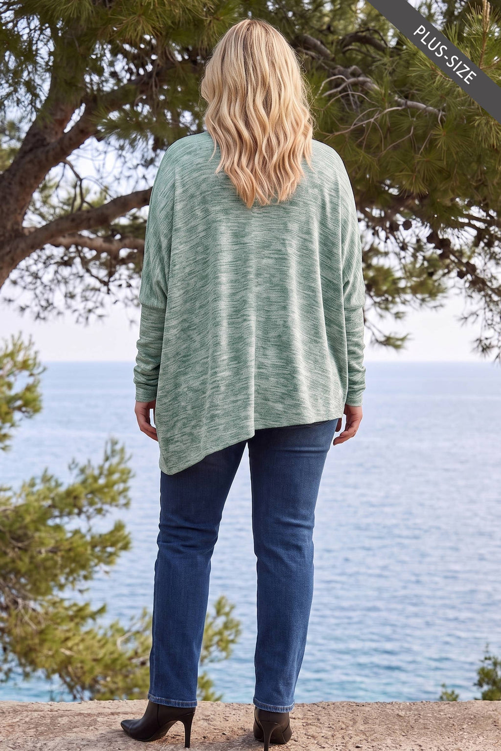 Cowl Neck or Asymmetrical Top Plus