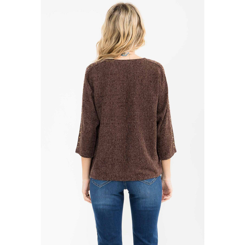 STUD SHOULDER SWEATSHIRT
