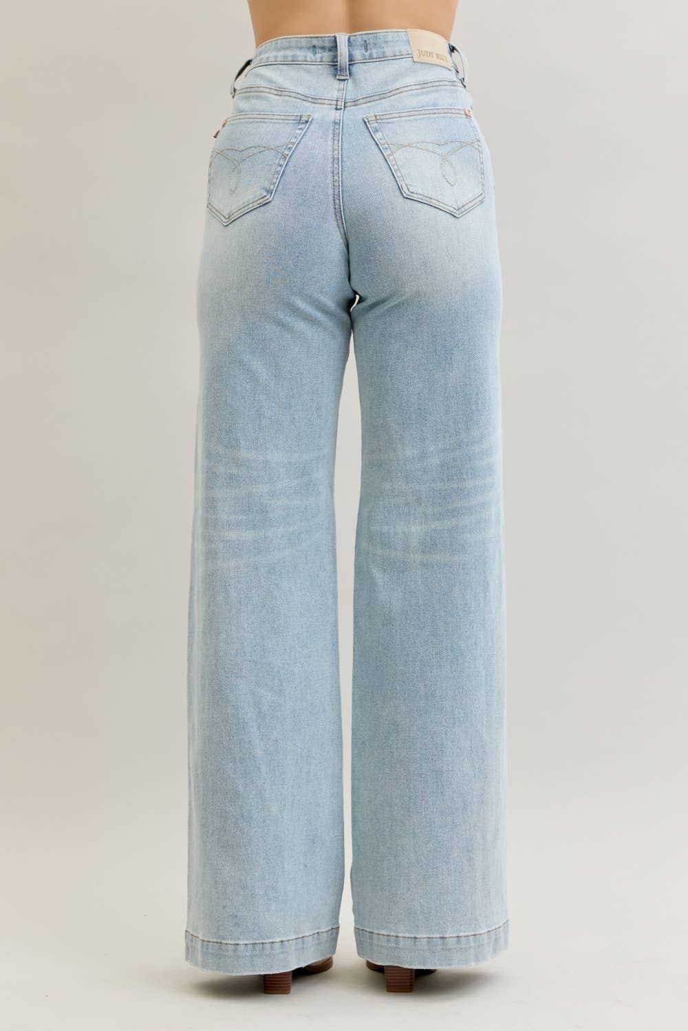 Judy Blue Retro Wide Criss-Cross Denim