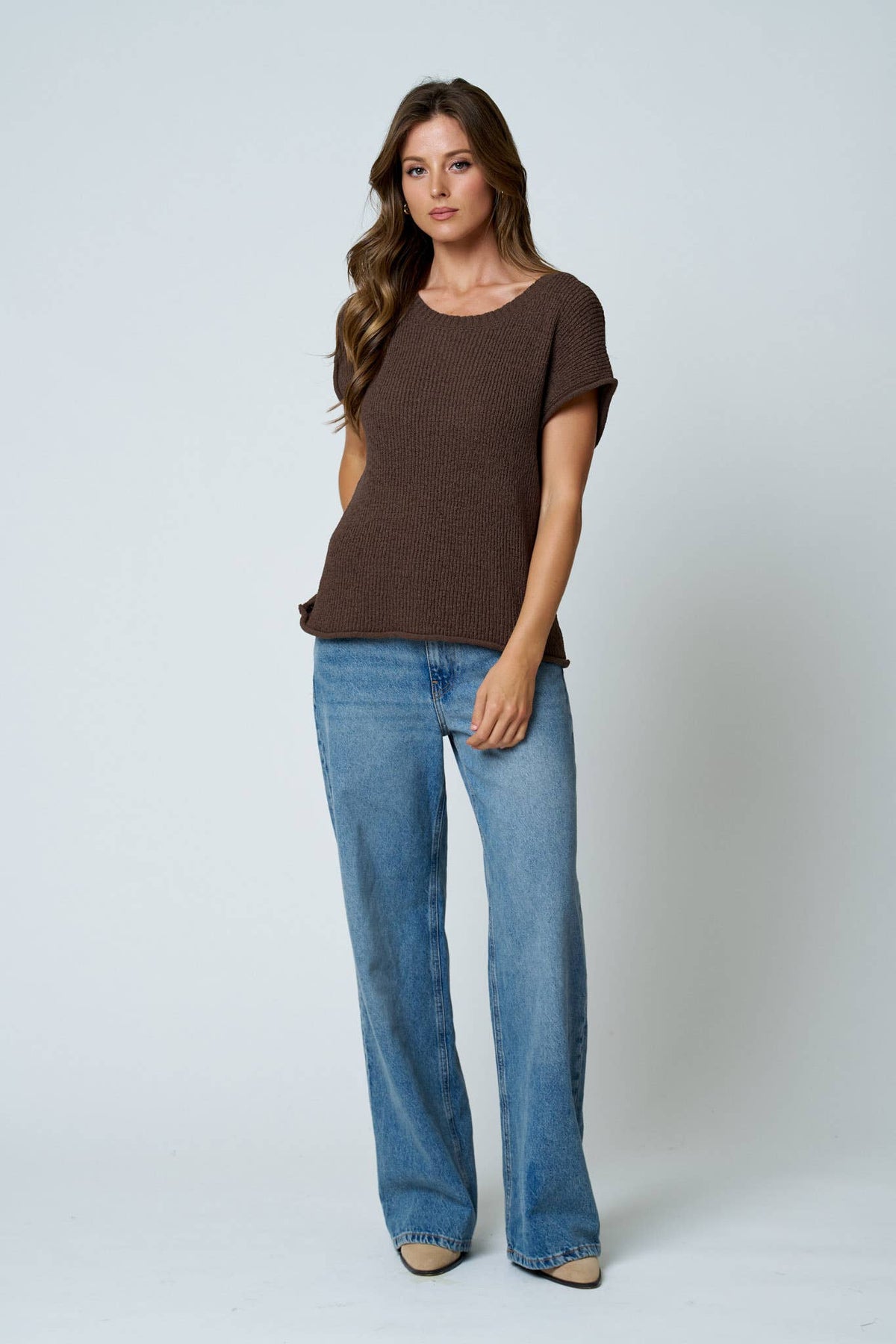 RAW SLEEVE RELAXED SWEATER