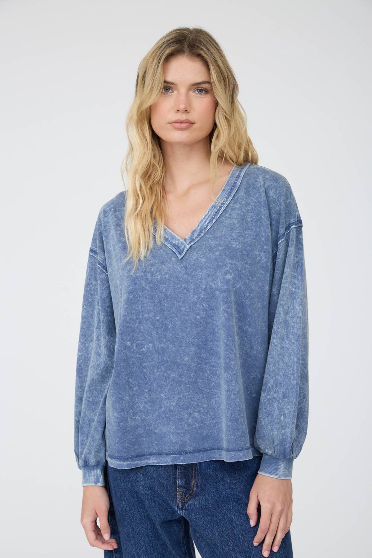 WASHED INVERTED SEAM TOP