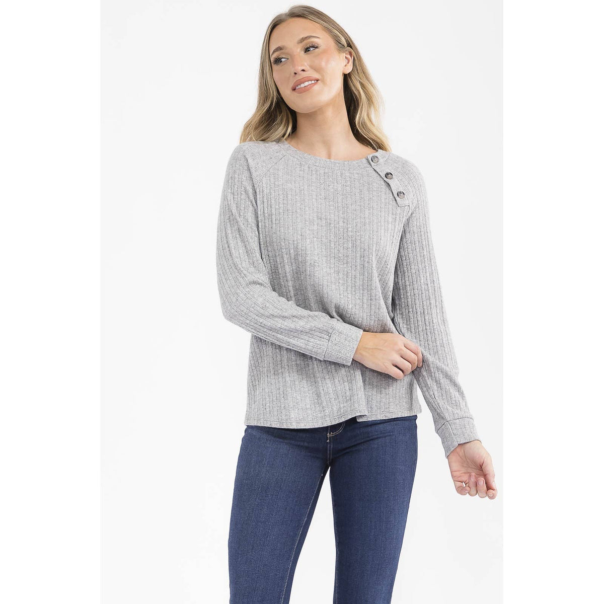 TORTOISE BUTTON SWEATSHIRT