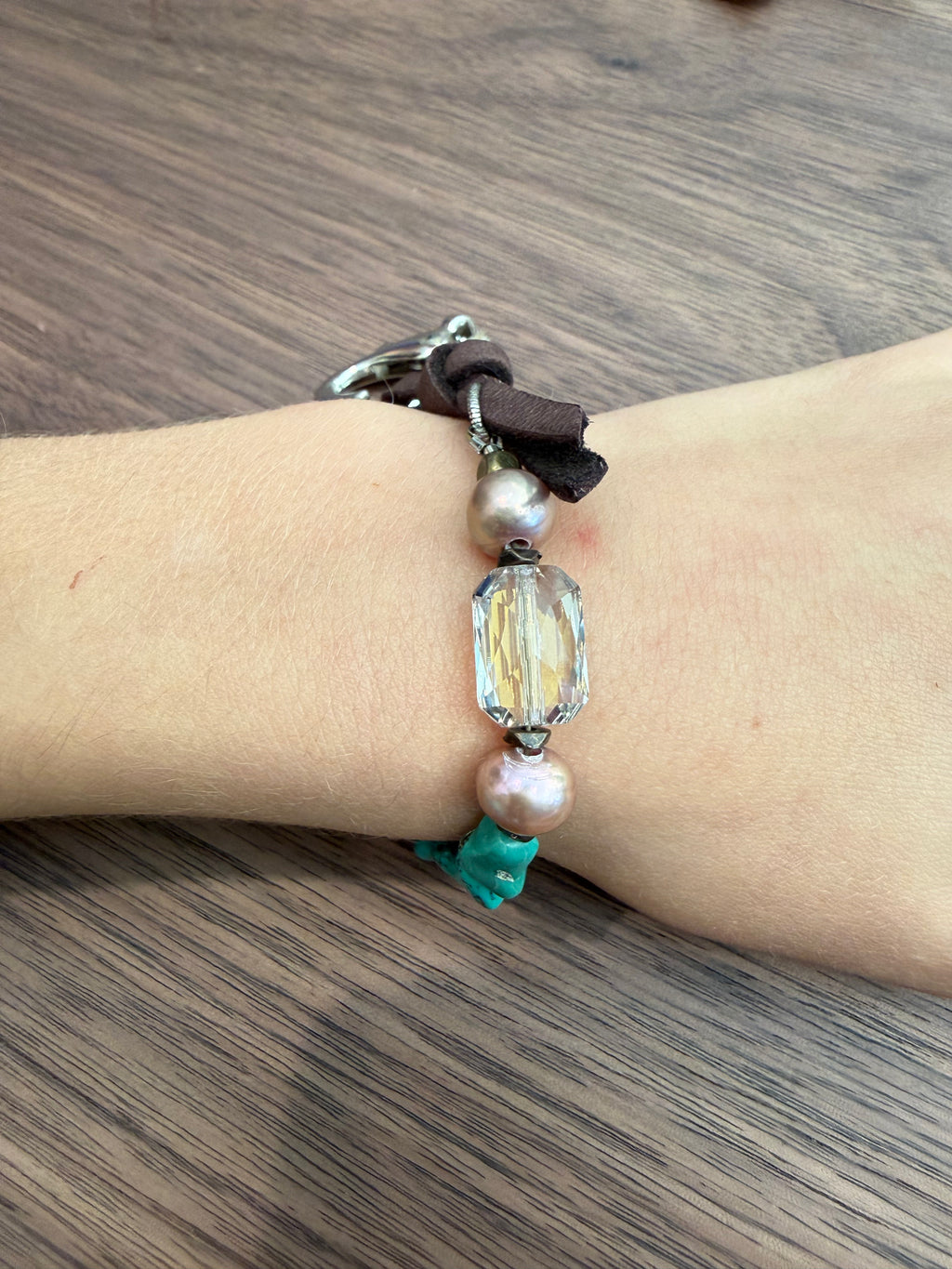Pearl Vintage Turquoise/Swarovski Bracelets