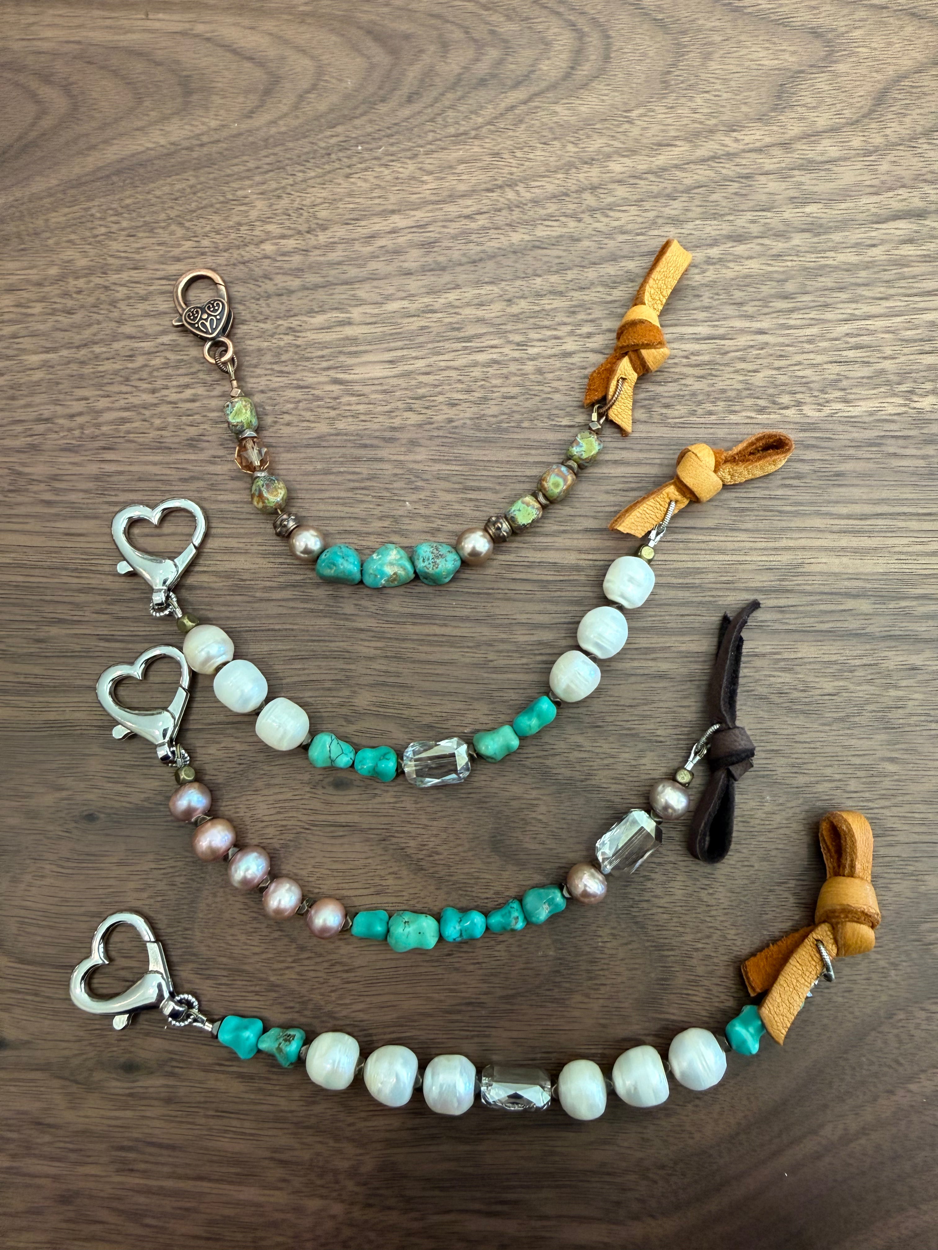 Pearl Vintage Turquoise/Swarovski Bracelets