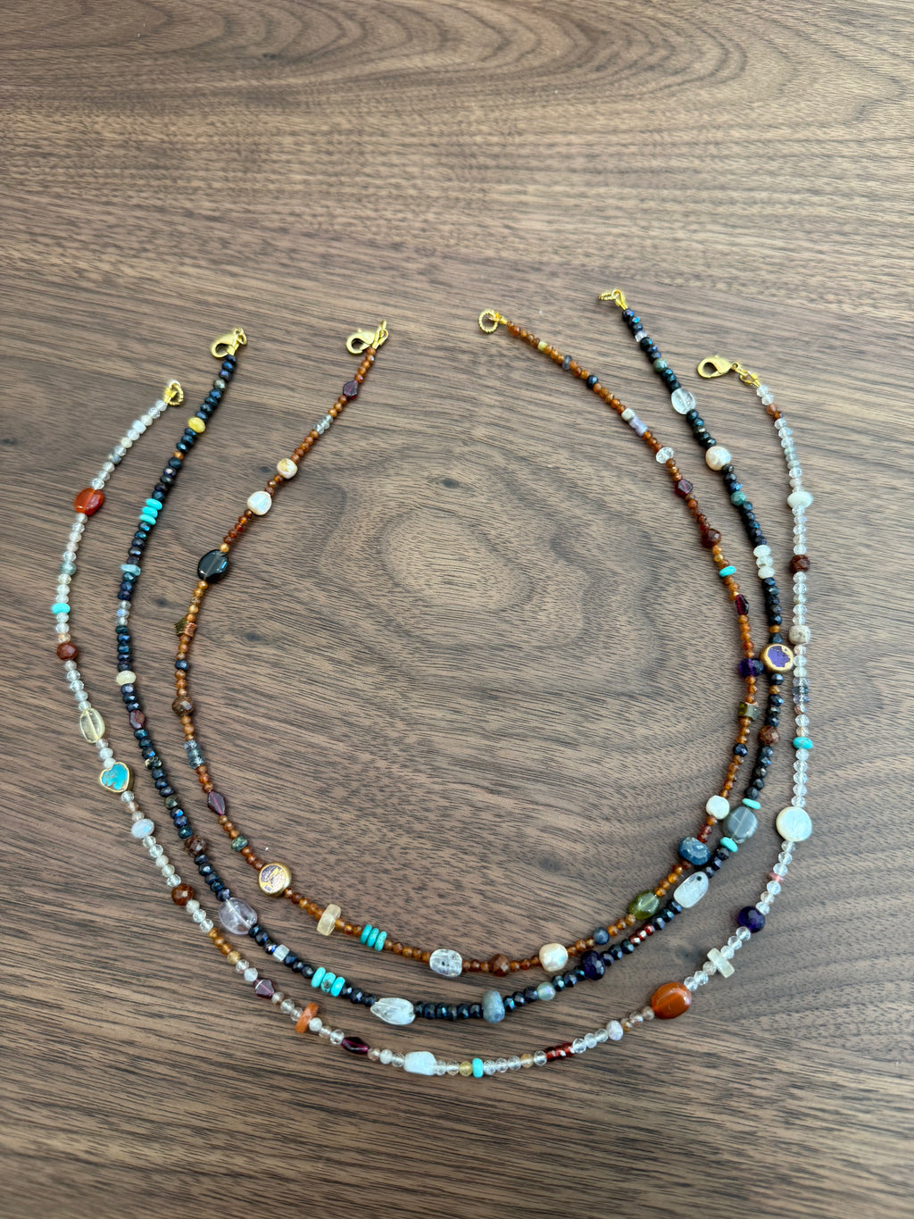 Mixed Gemstone Layering Necklaces