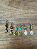 Gemstone and Charm Earrings