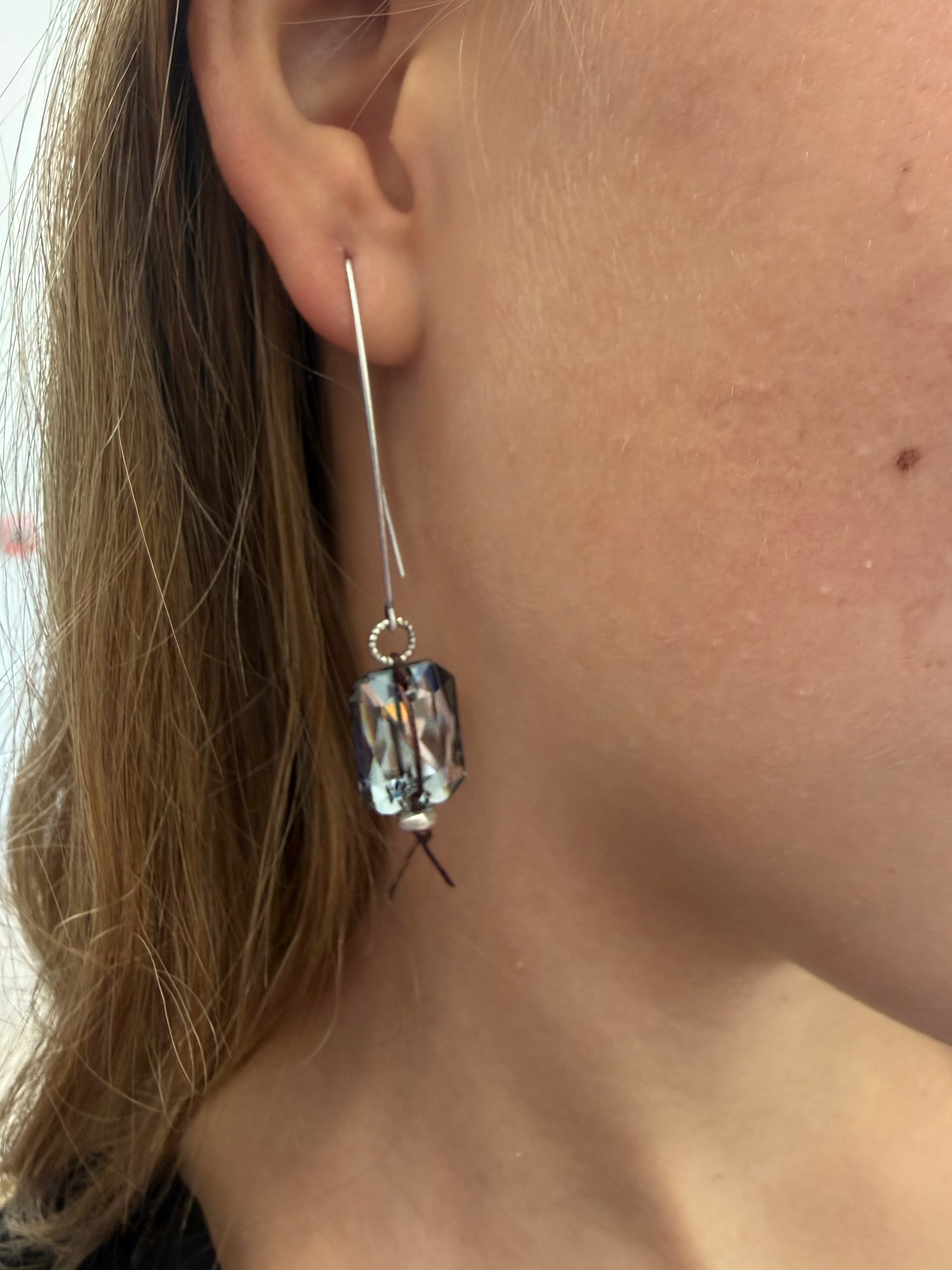 Swarovski Crystal Emerald Cut Earrings