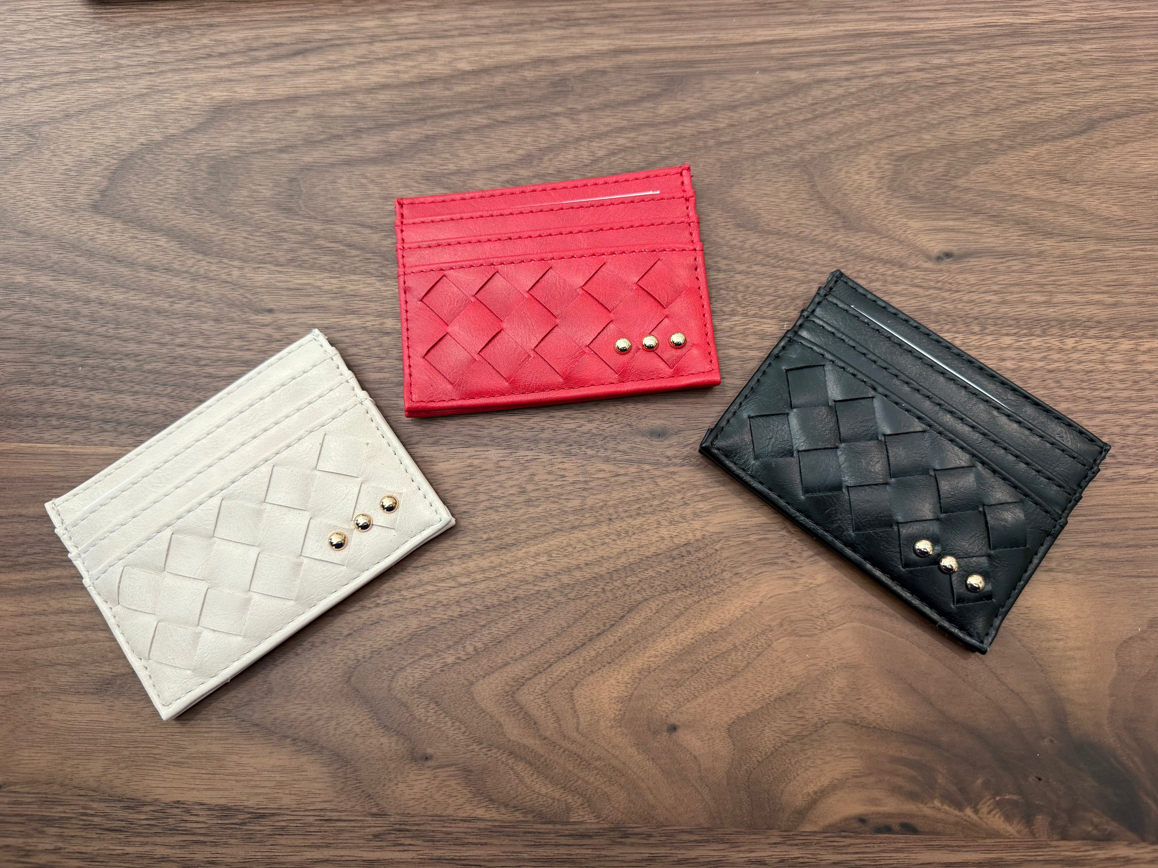 Mariah Woven Small Card Holder Wallet