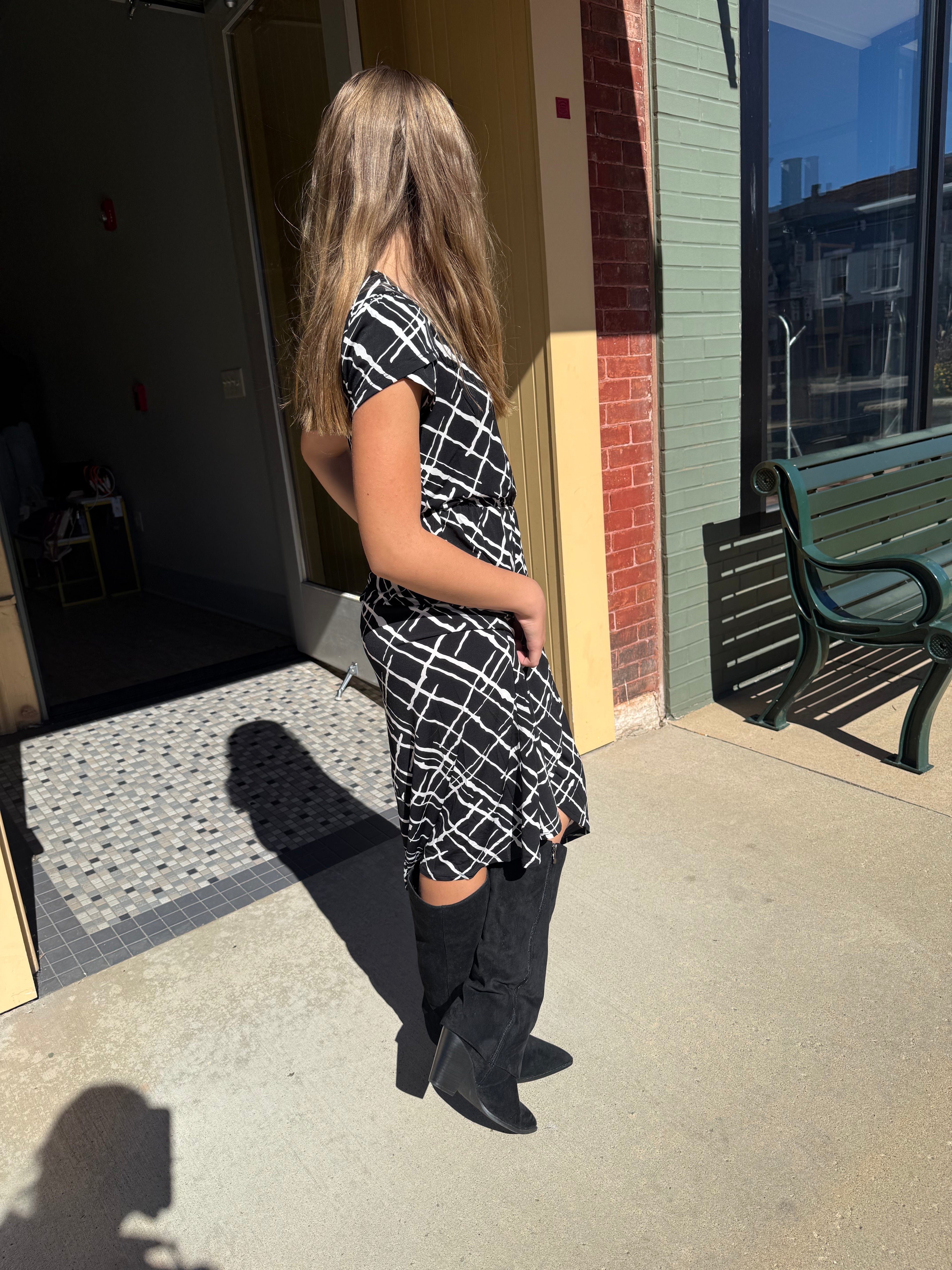 HIGH ROAD Black Faux Suede