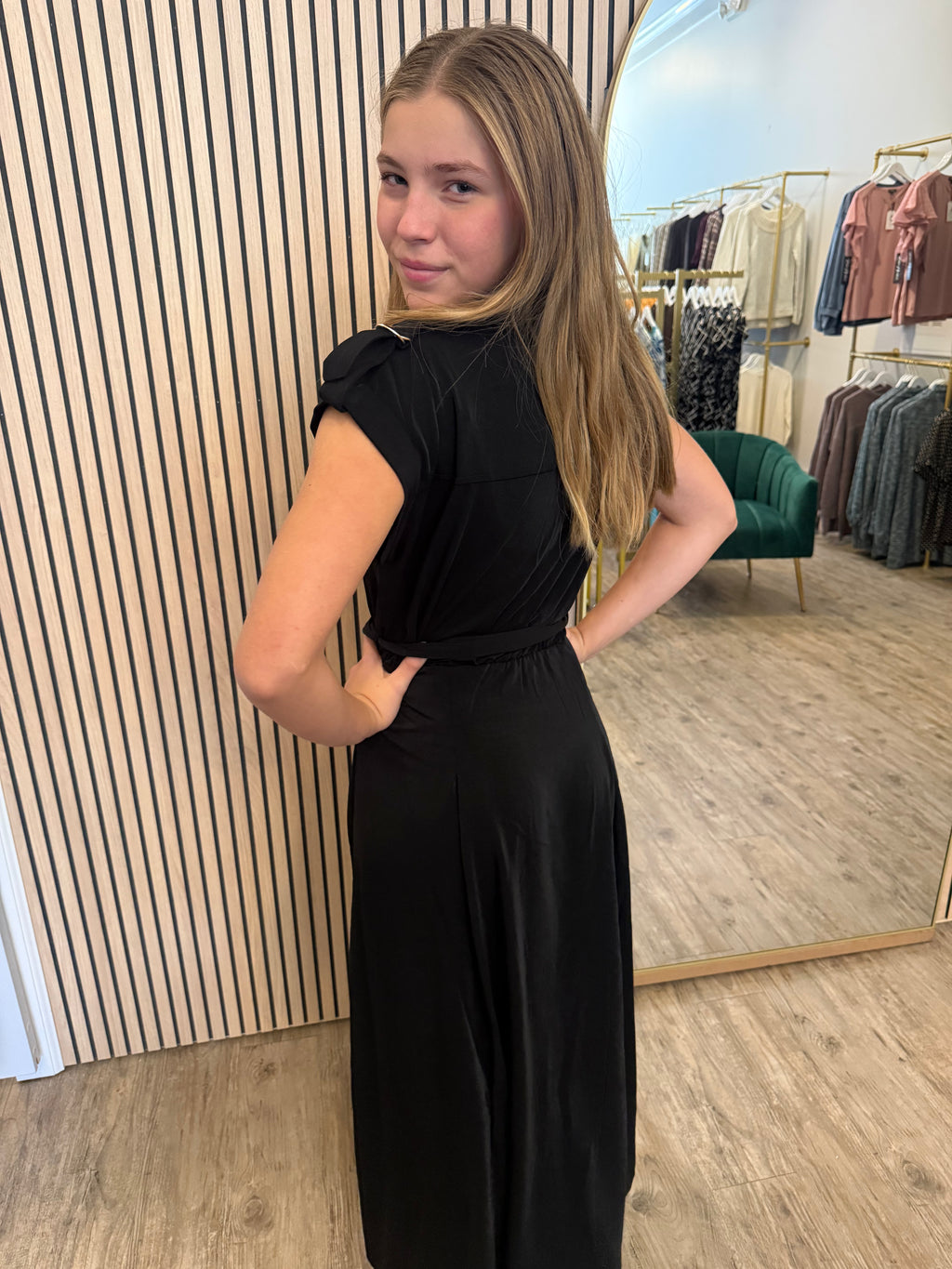 BELTED MIDI SHIRT DRESS