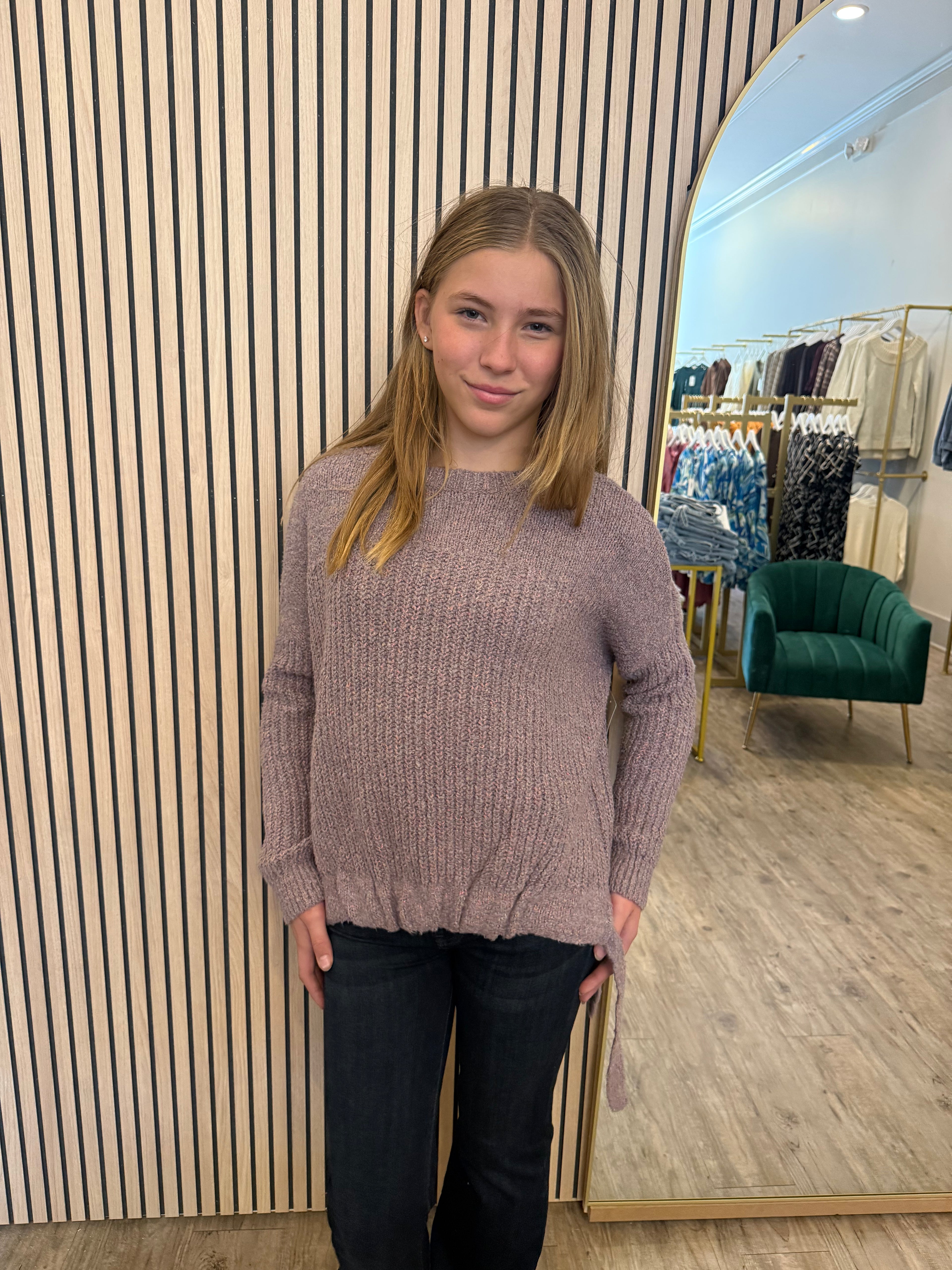 THICK KNIT HIGH LOW SWEATER