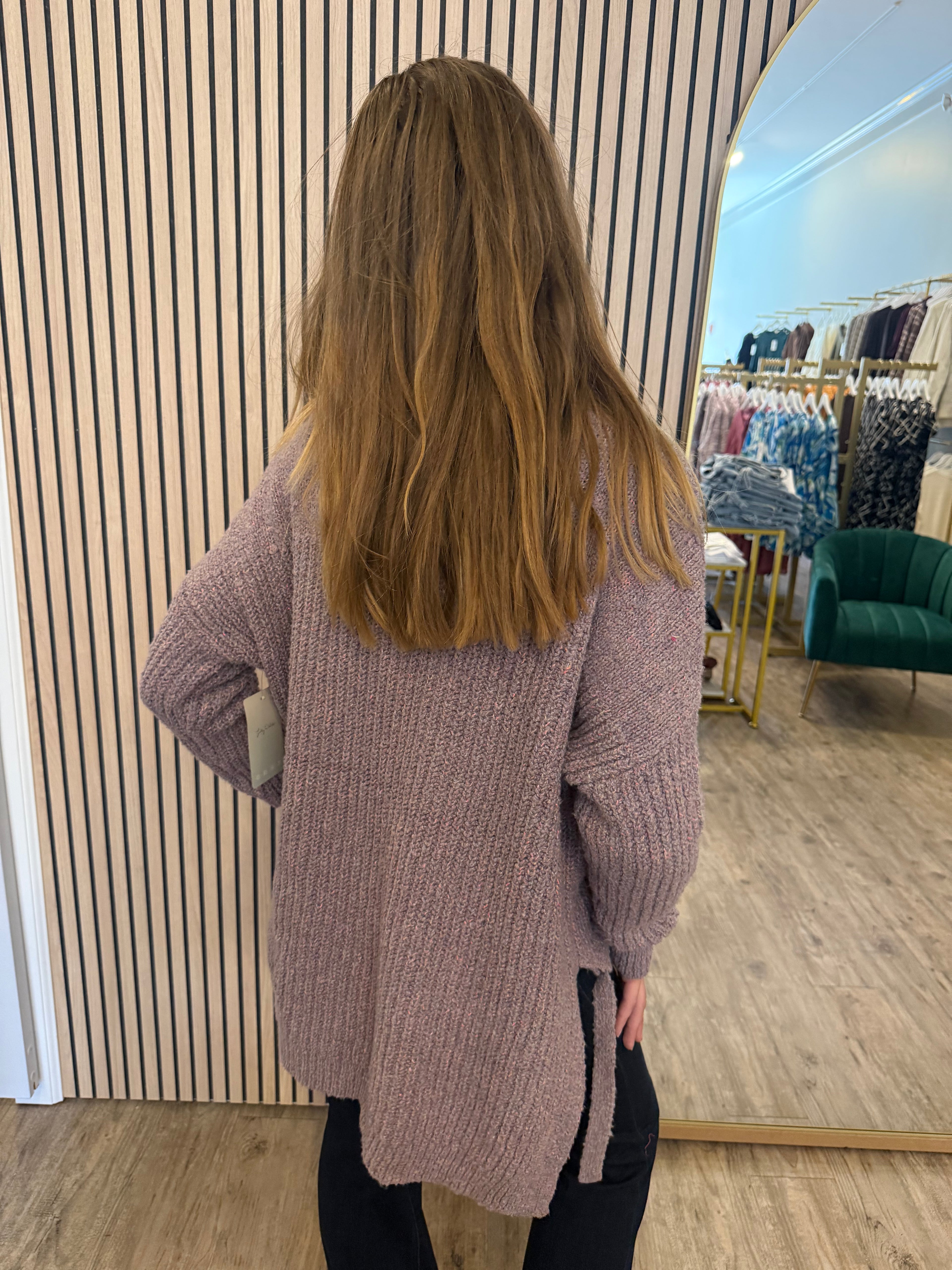THICK KNIT HIGH LOW SWEATER
