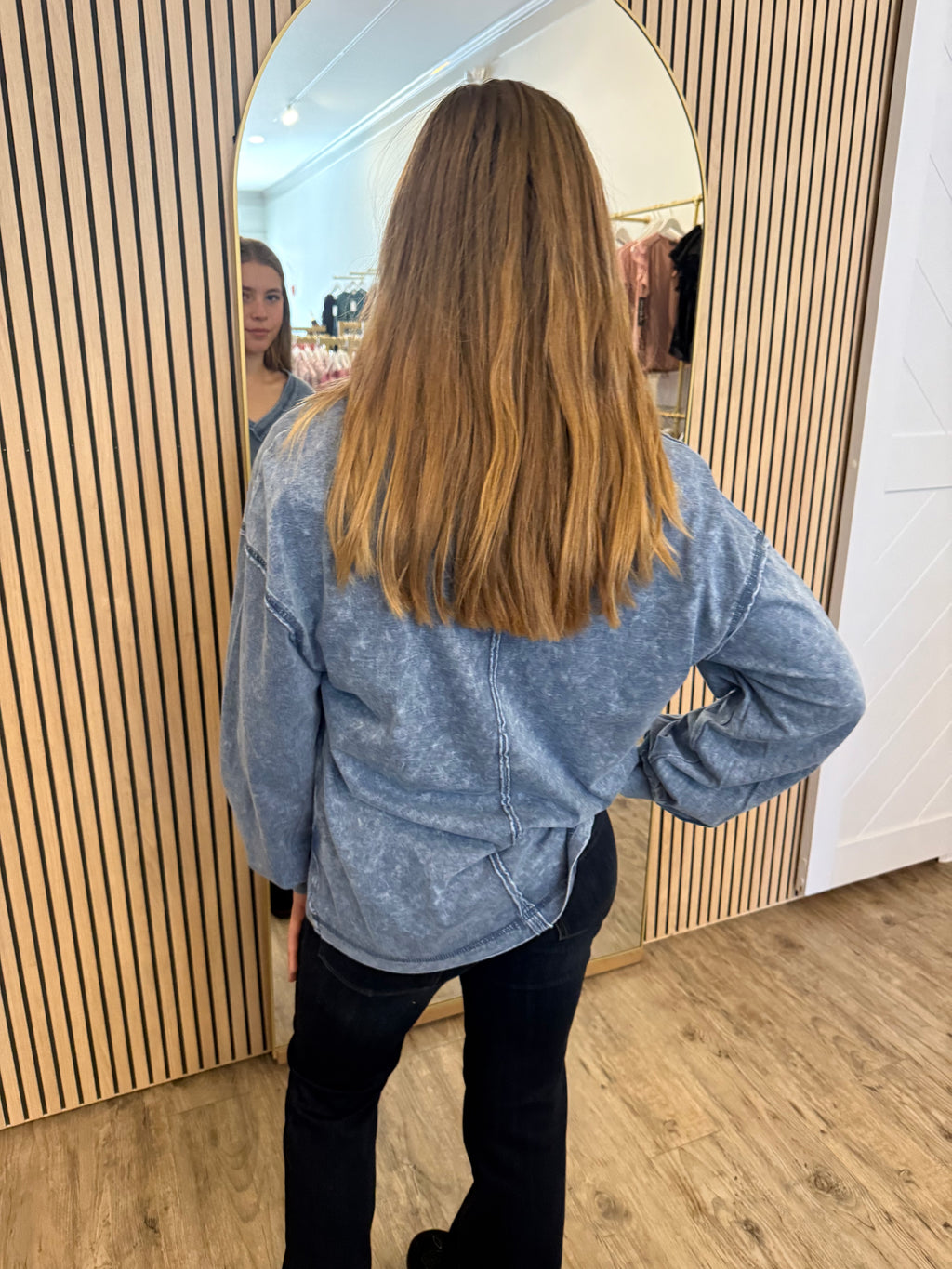 WASHED INVERTED SEAM TOP
