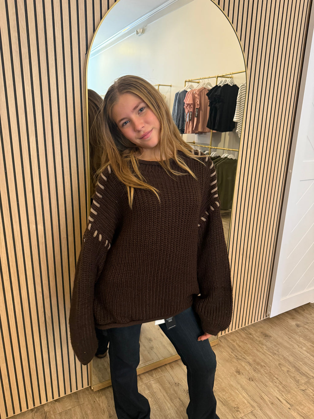 STITCH DETAIL CHUNKY SWEATER