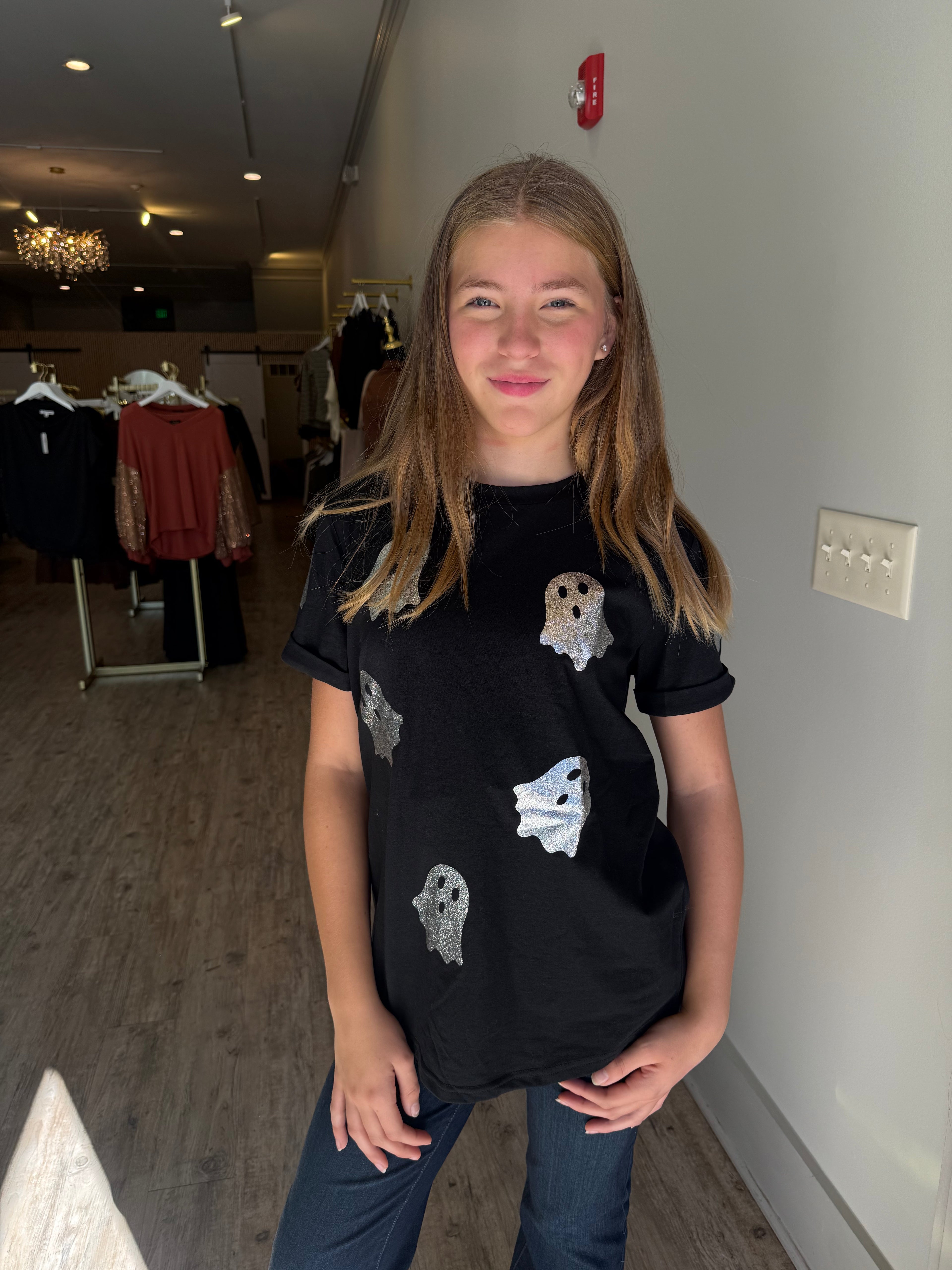 Glitter Ghost Halloween Tshirt
