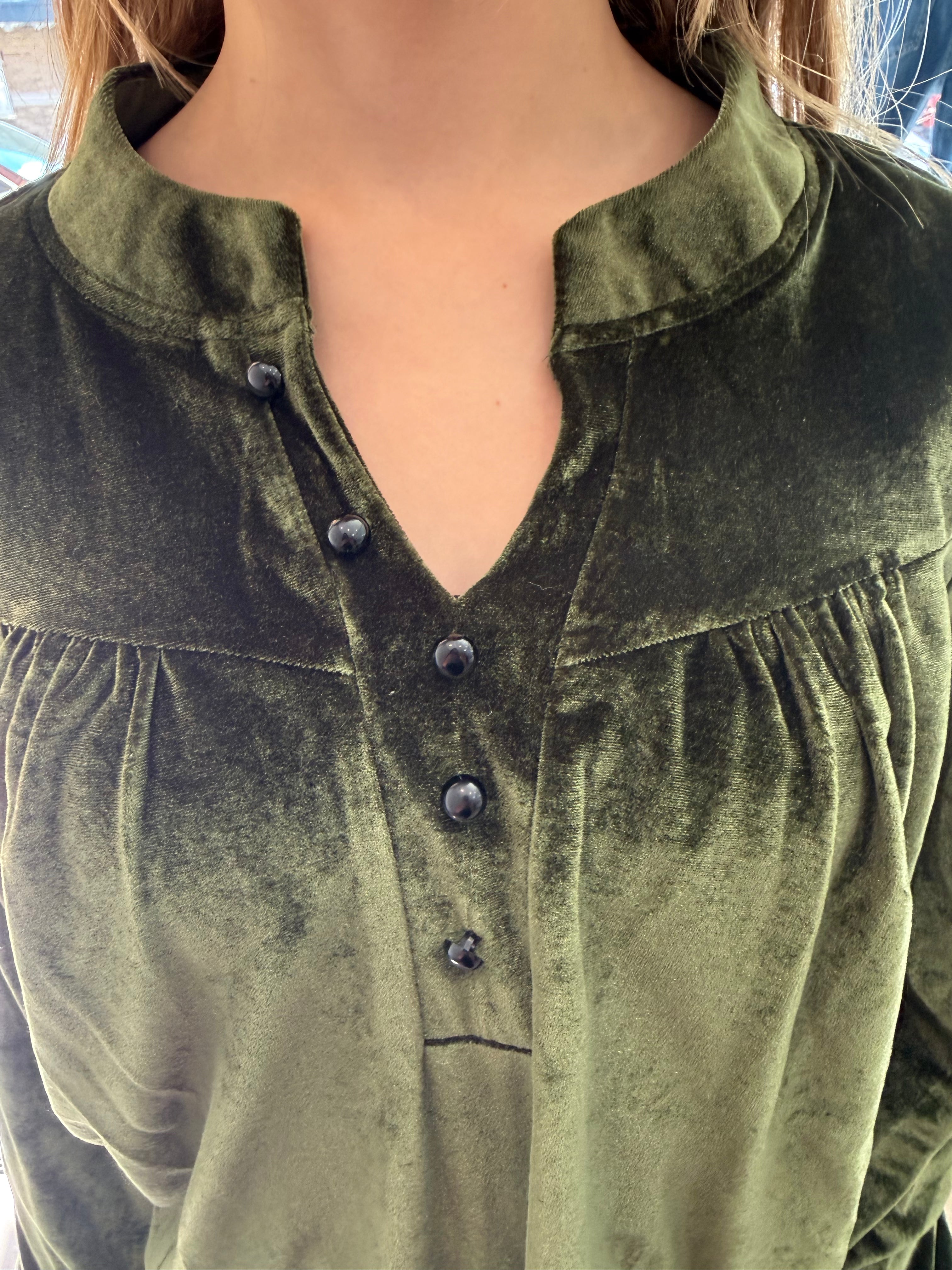 Velvet Henley Top
