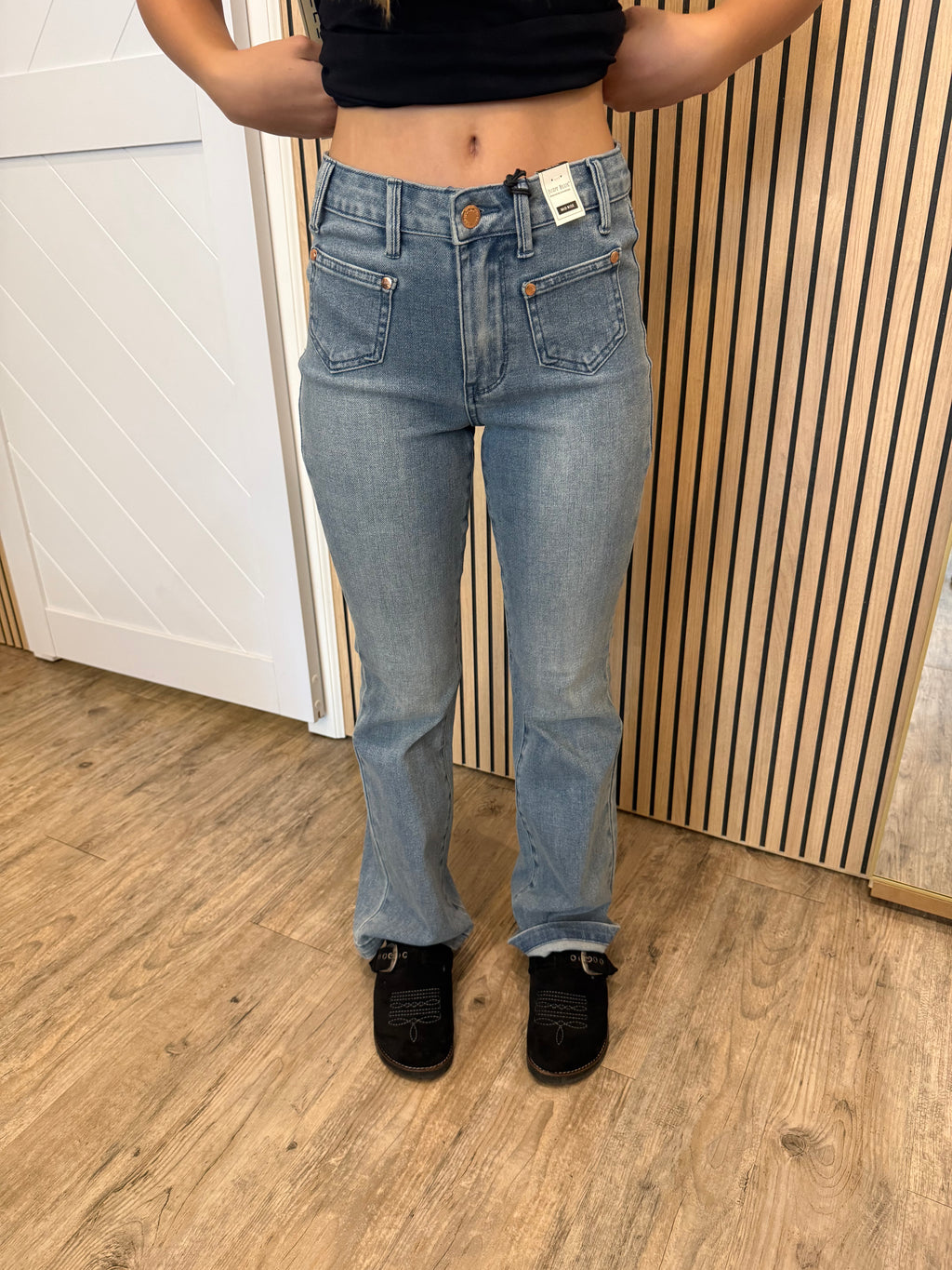 Judy Blue Bootcut/Front Patch Pocket