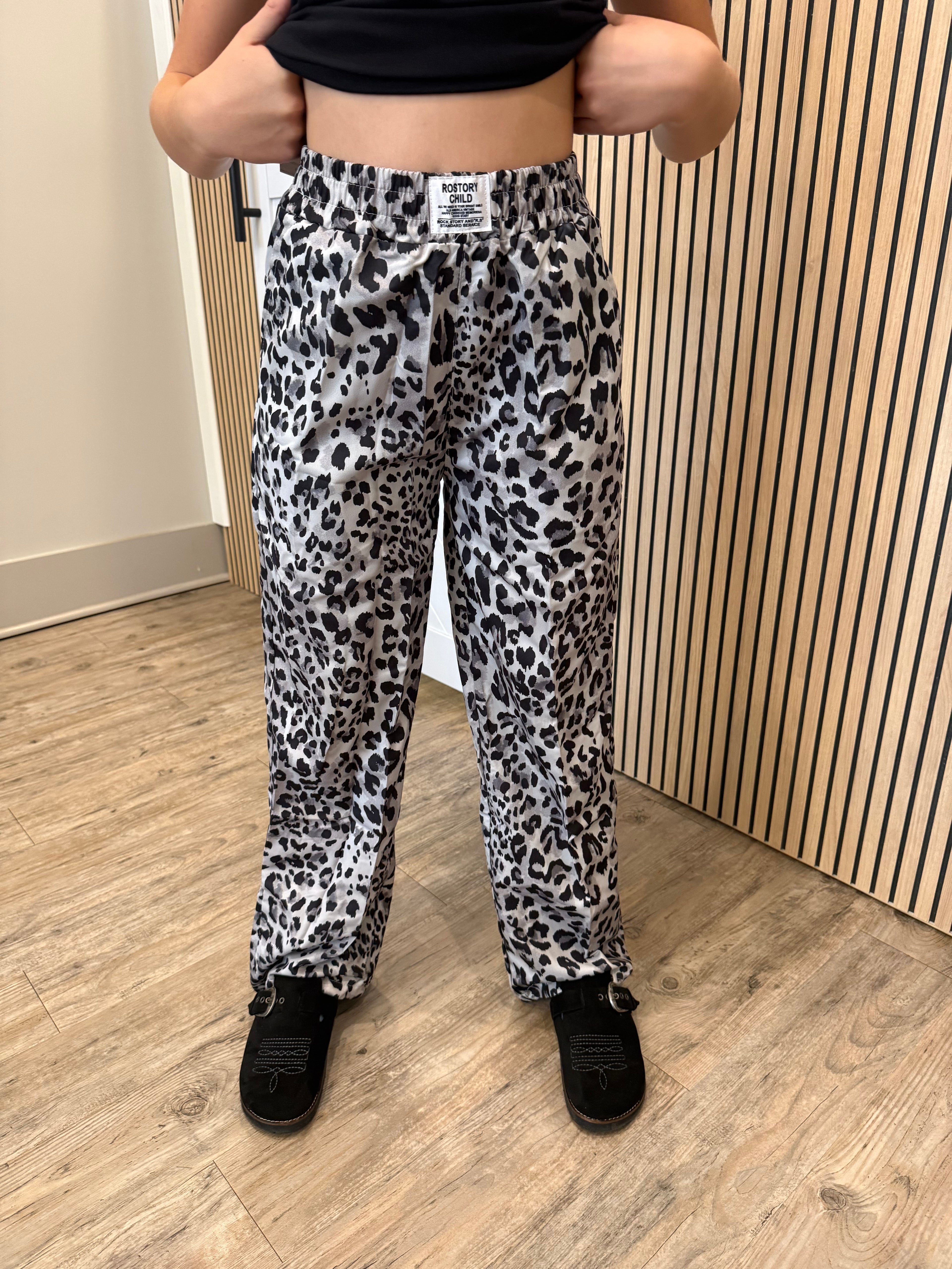 Leopard Print Wide Leg Pants