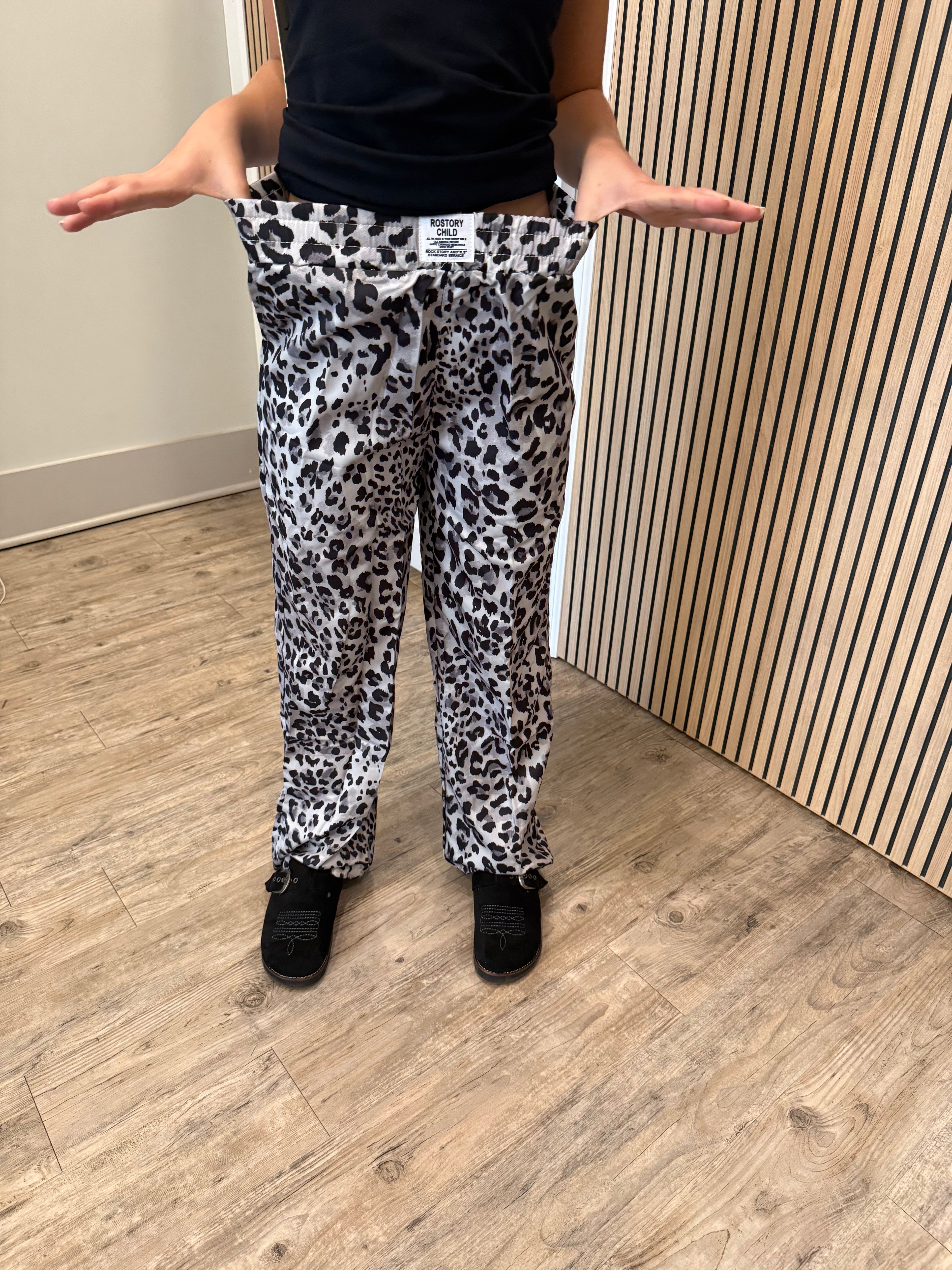 Leopard Print Wide Leg Pants