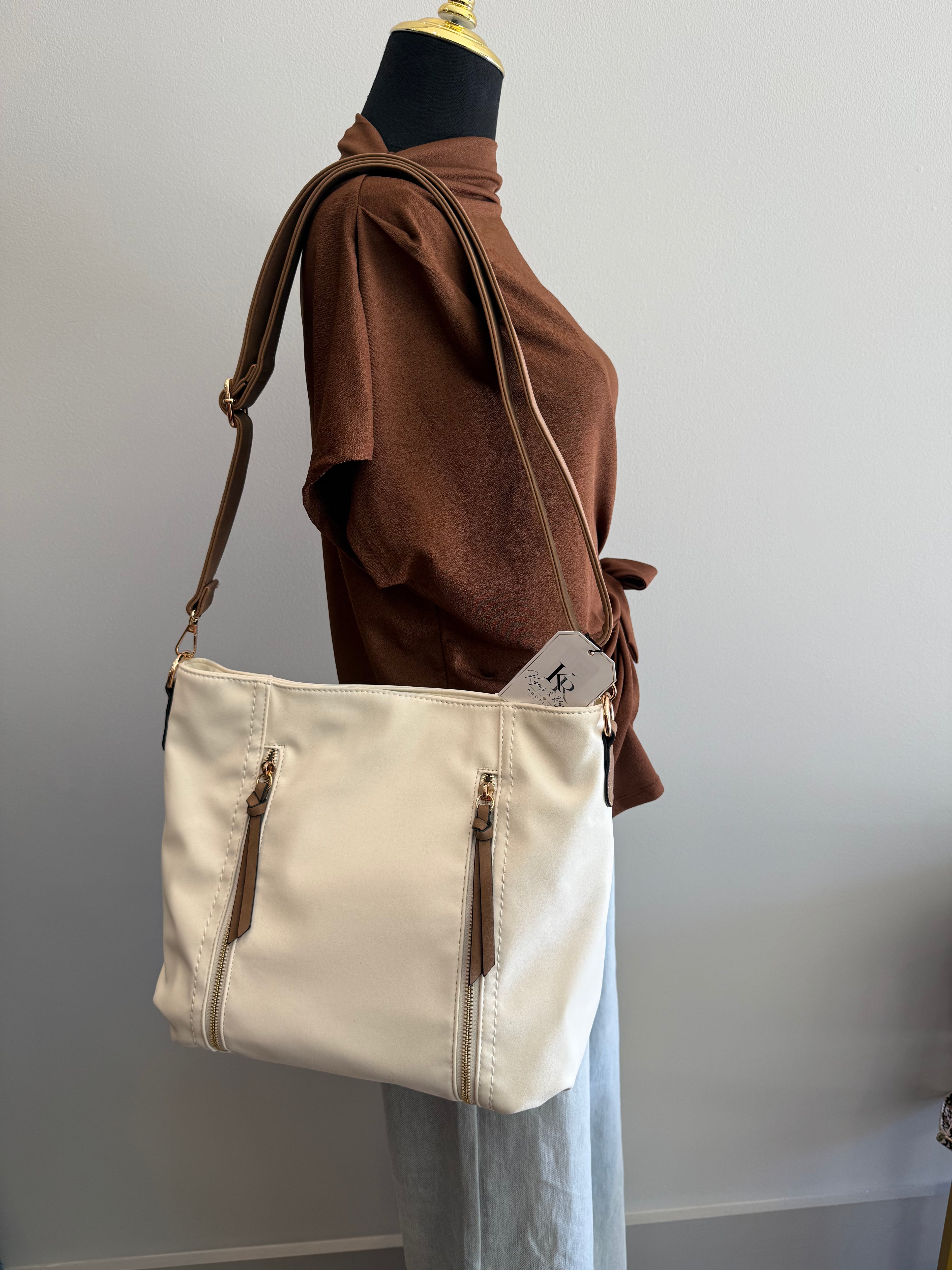 Mina Distressed Hobo Bag