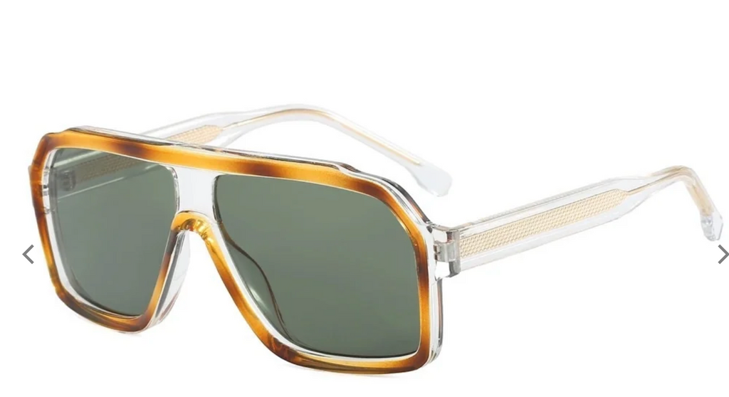 Leah Retro Oversized Aviator Sunglasses