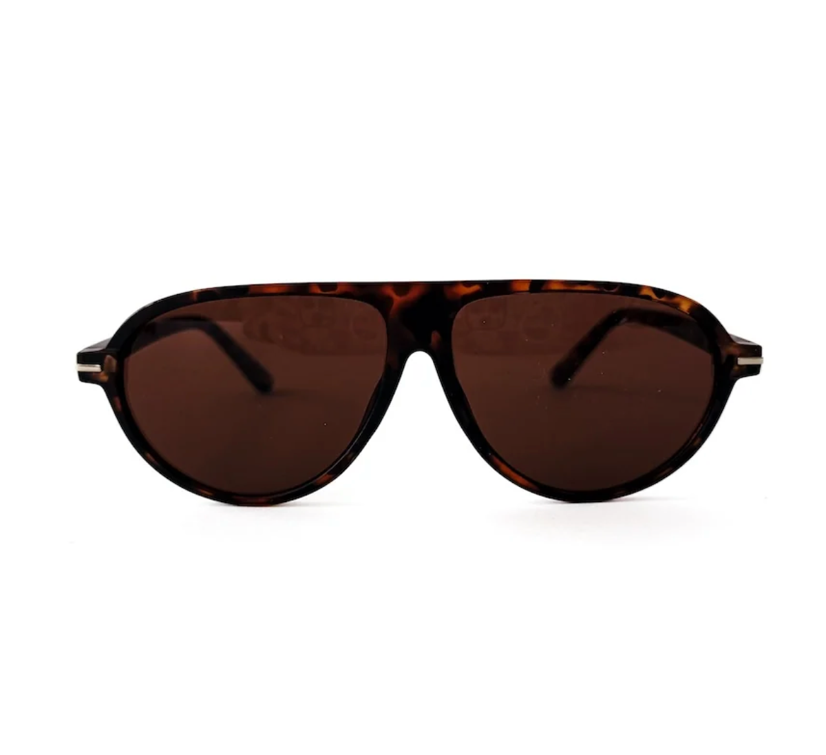 Retro Oval Flat Aviator Sunglasses