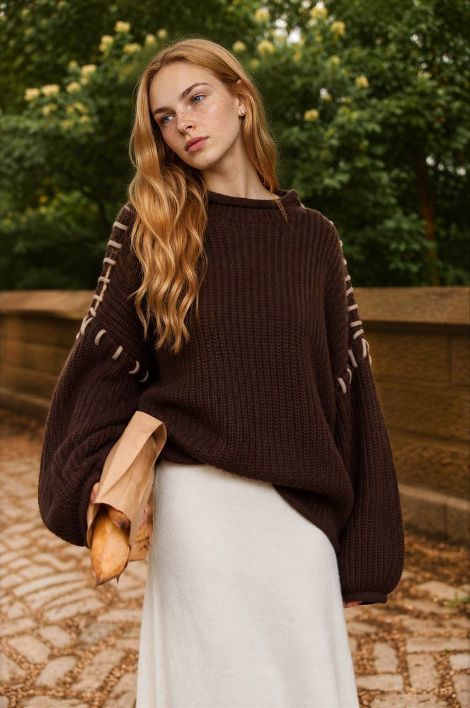 STITCH DETAIL CHUNKY SWEATER