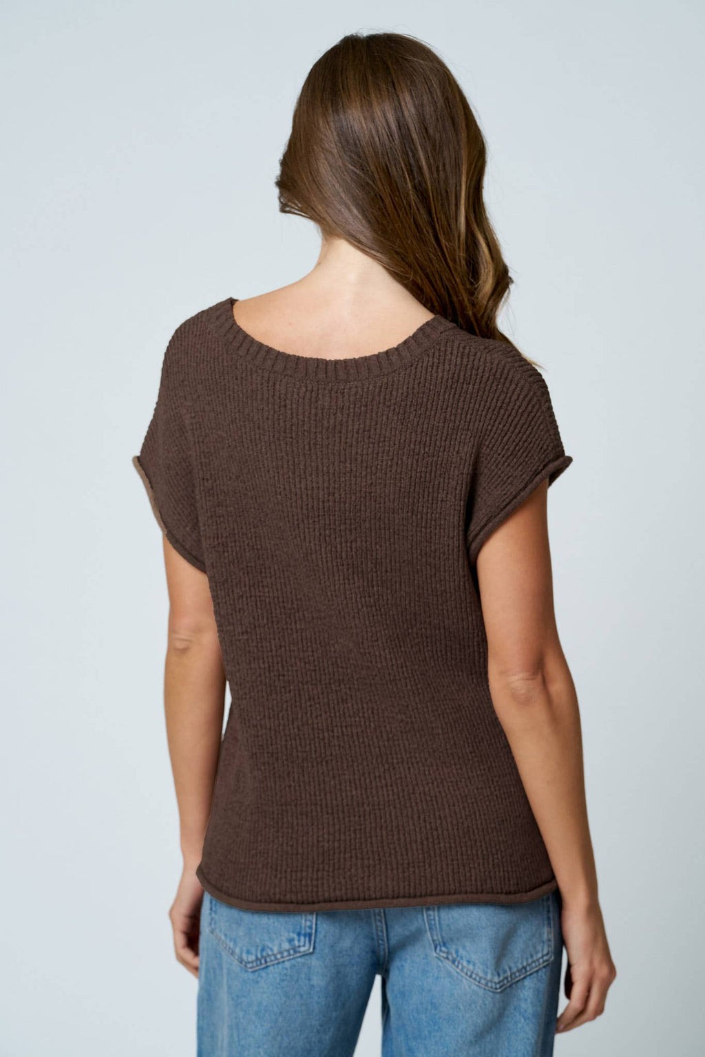 RAW SLEEVE RELAXED SWEATER