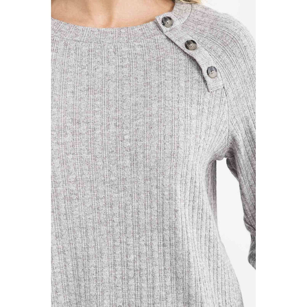 TORTOISE BUTTON SWEATSHIRT
