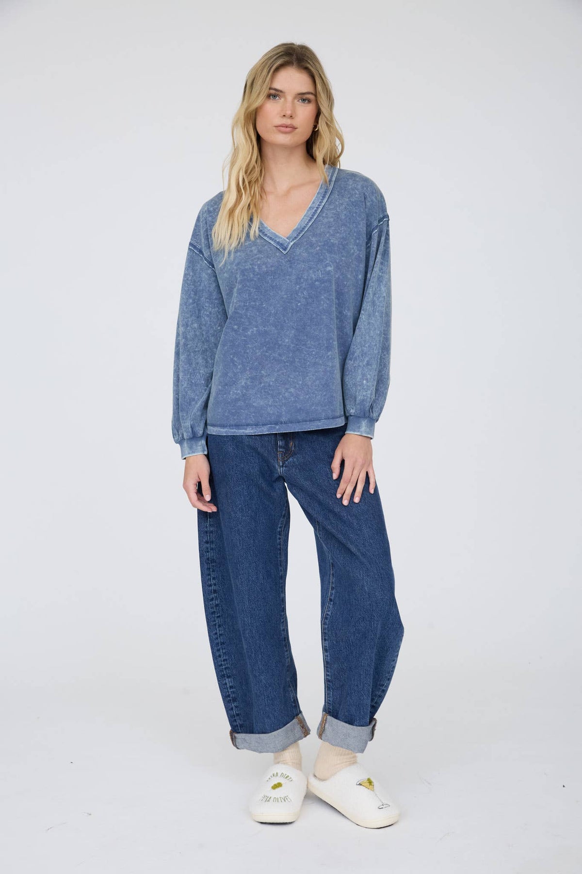 WASHED INVERTED SEAM TOP