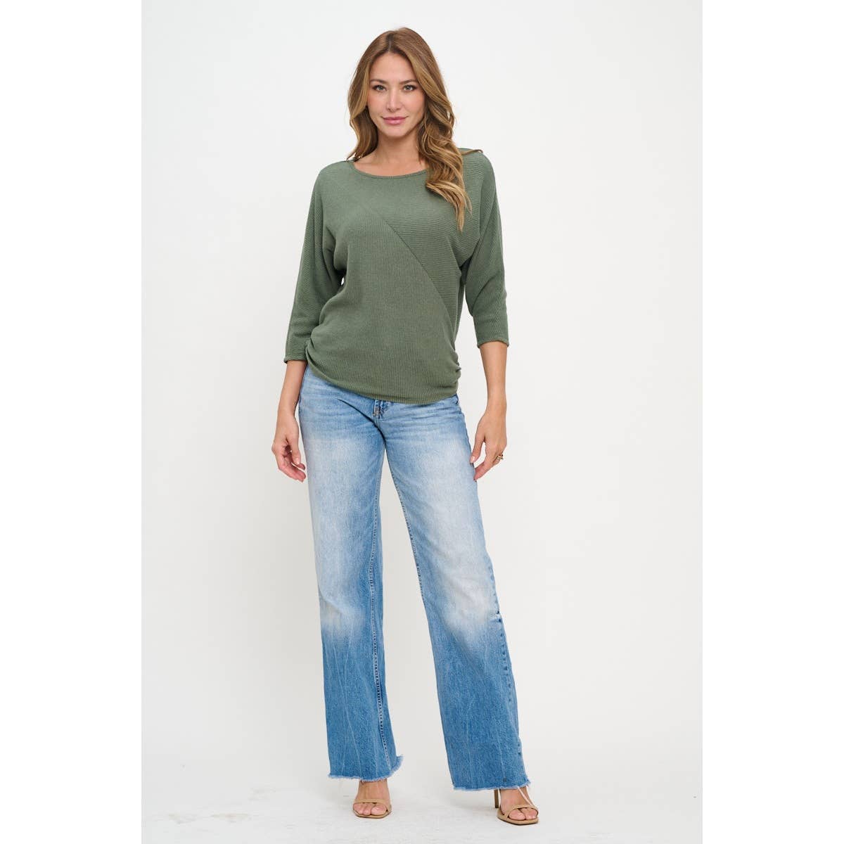 DIAGONAL DOLMAN SWEATSHIRT
