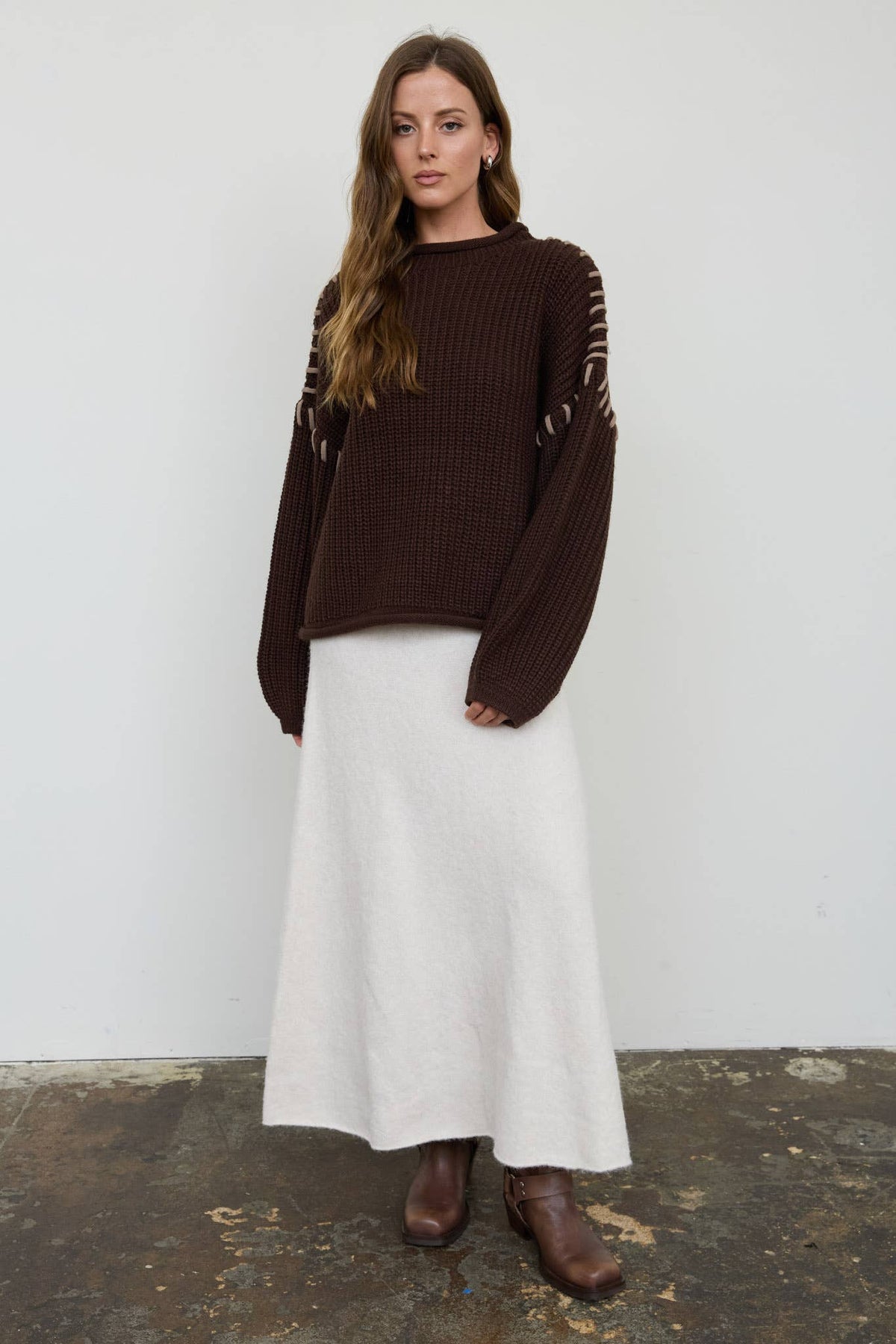 STITCH DETAIL CHUNKY SWEATER