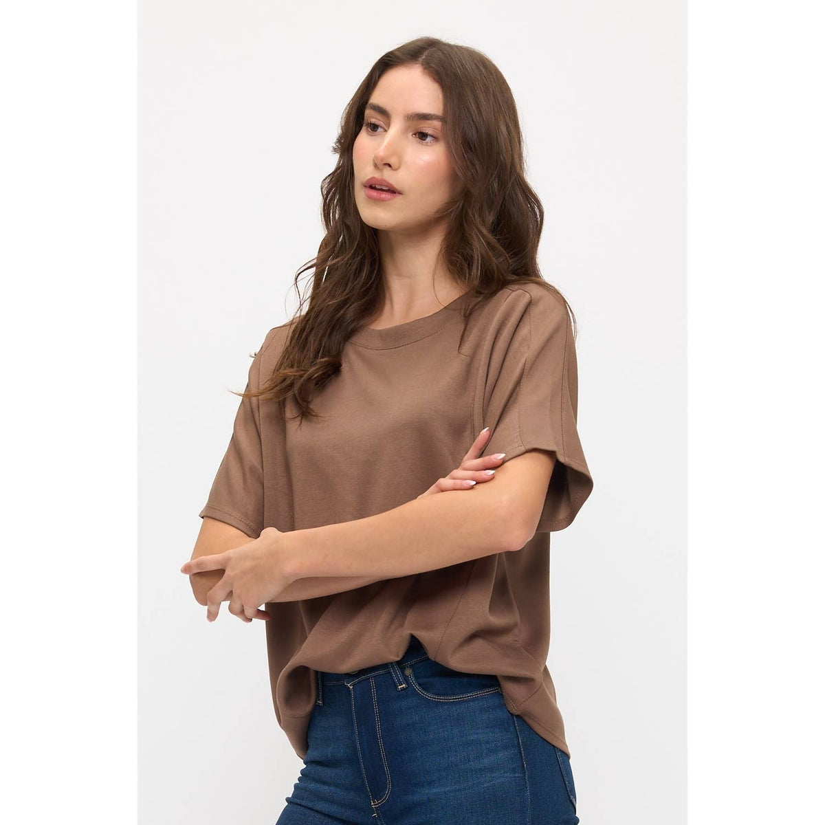 Boxy Dolman Modal Top