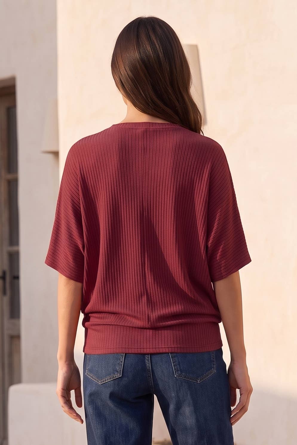 V-Neckline Ruched Top