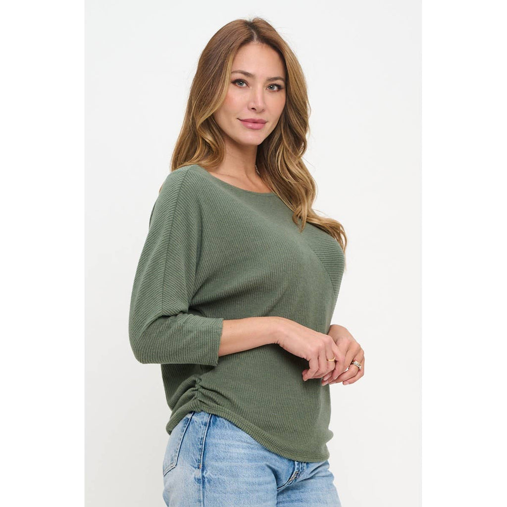 DIAGONAL DOLMAN SWEATSHIRT