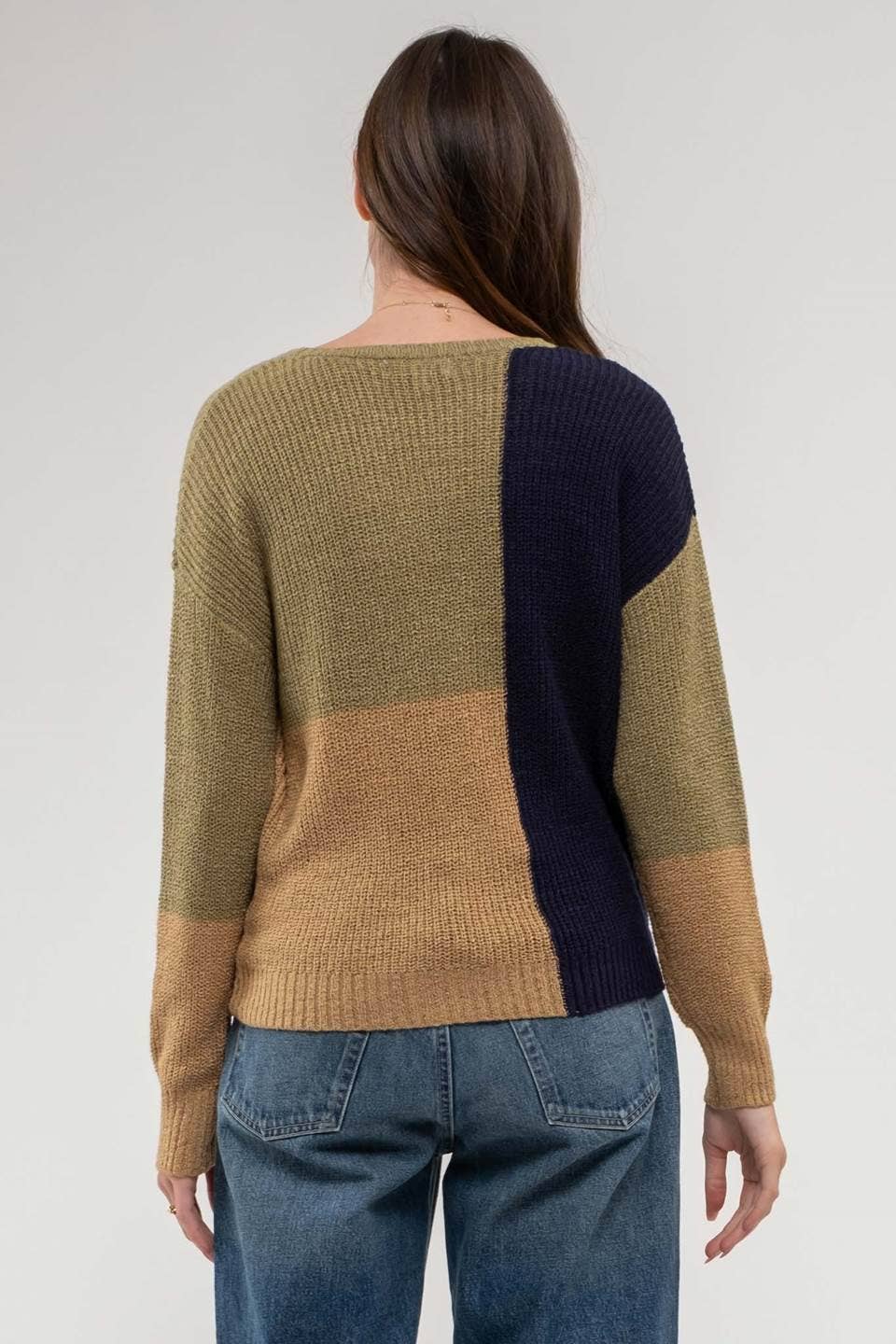COLORBLOCK KNIT SWEATER