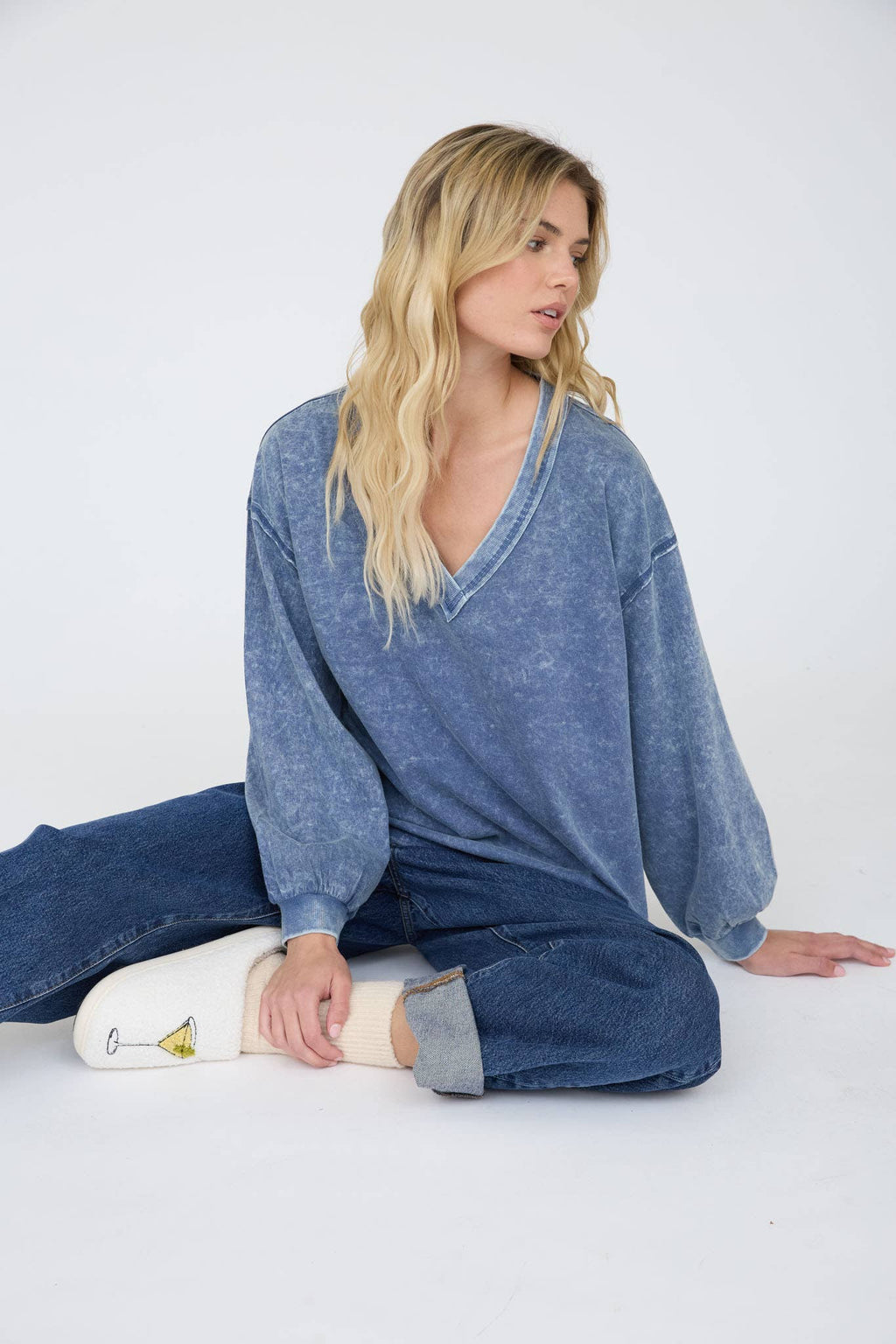 WASHED INVERTED SEAM TOP