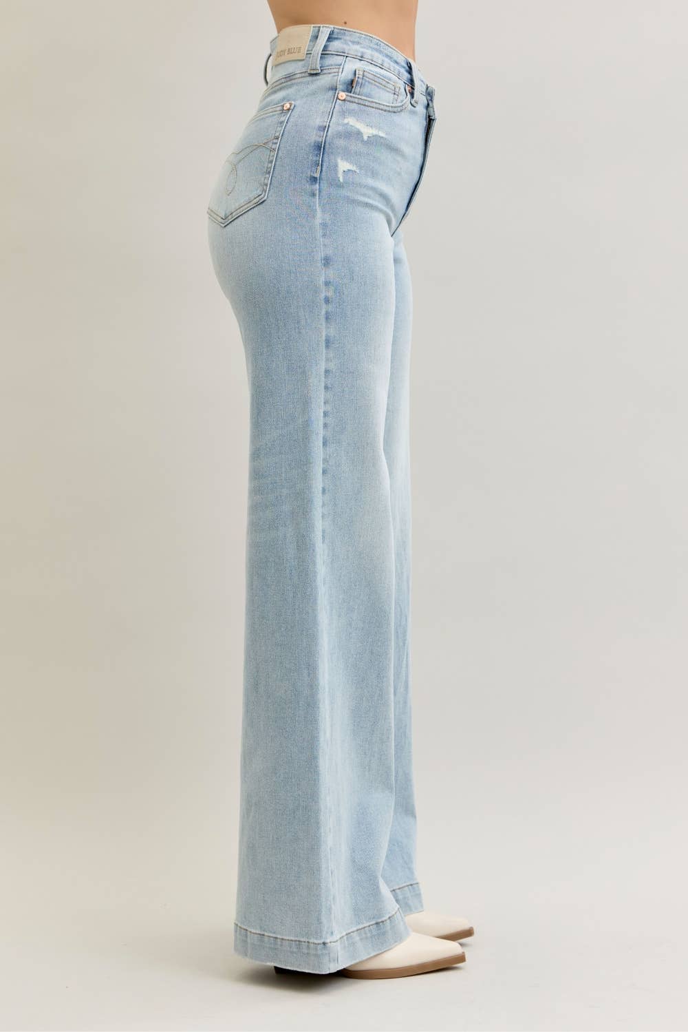 Judy Blue Retro Wide Criss-Cross Denim